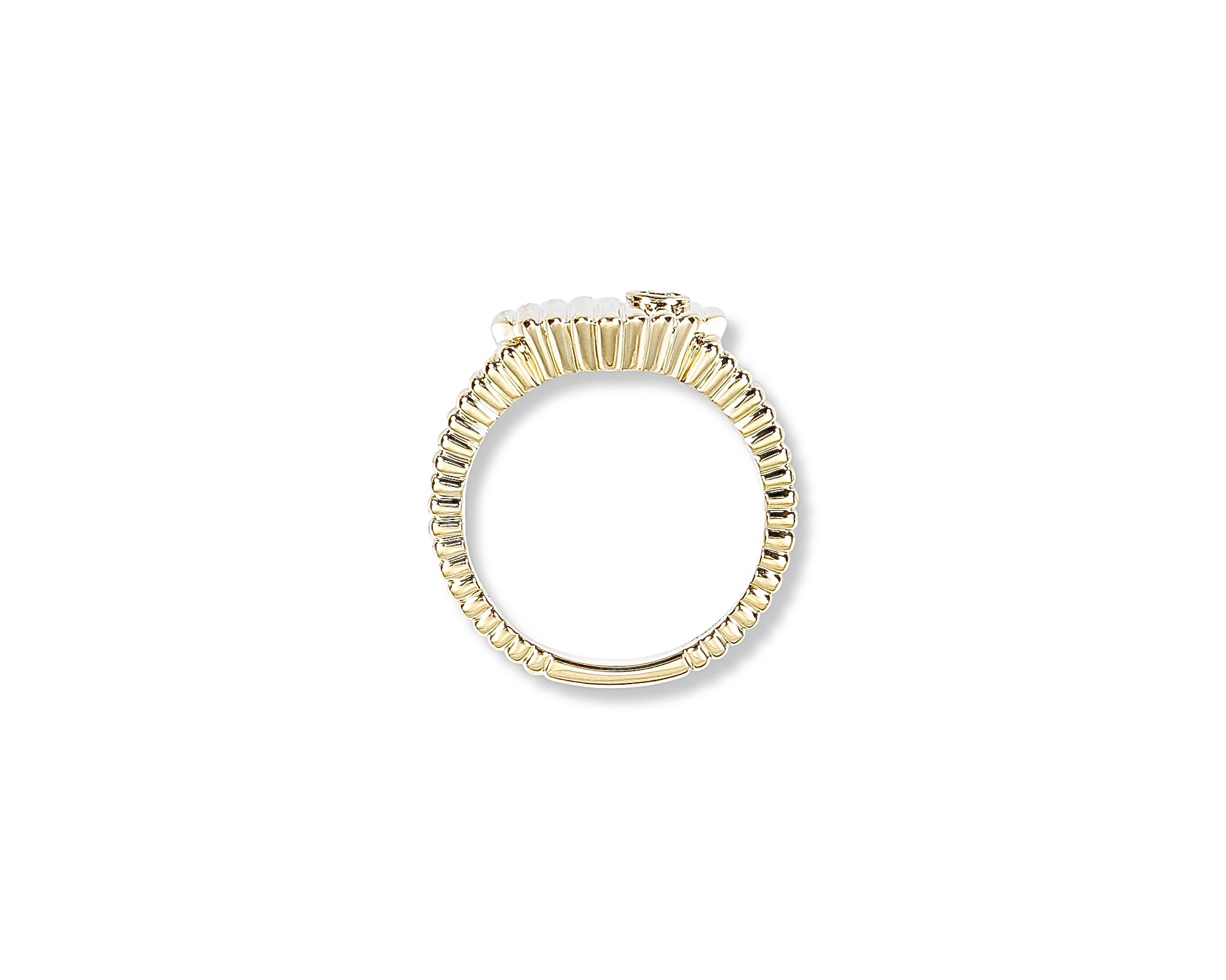 Diamond Heart Dot Ring
