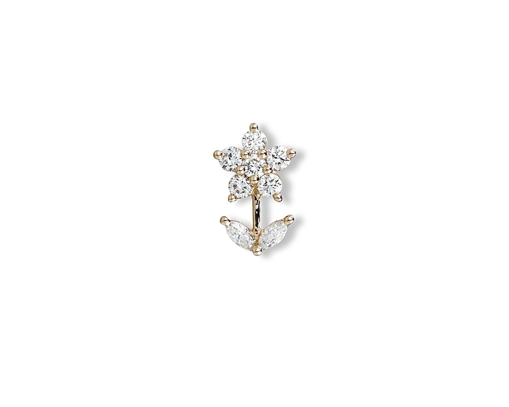 Flower Stem Single Stud