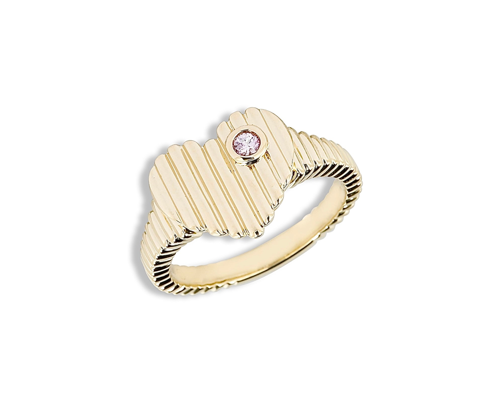 Pink Heart Dot Ring