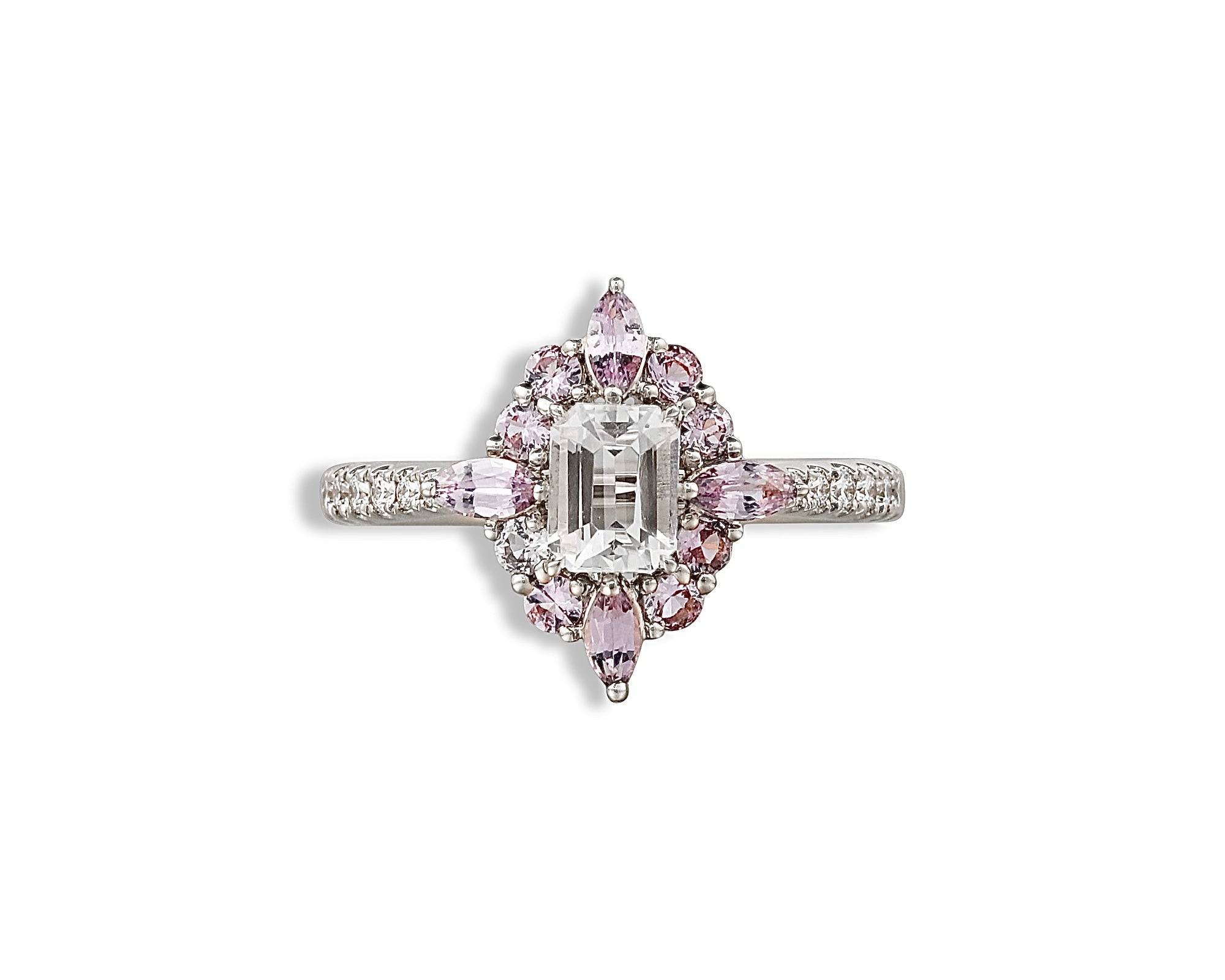 Pink Sapphire Moonstone Ring