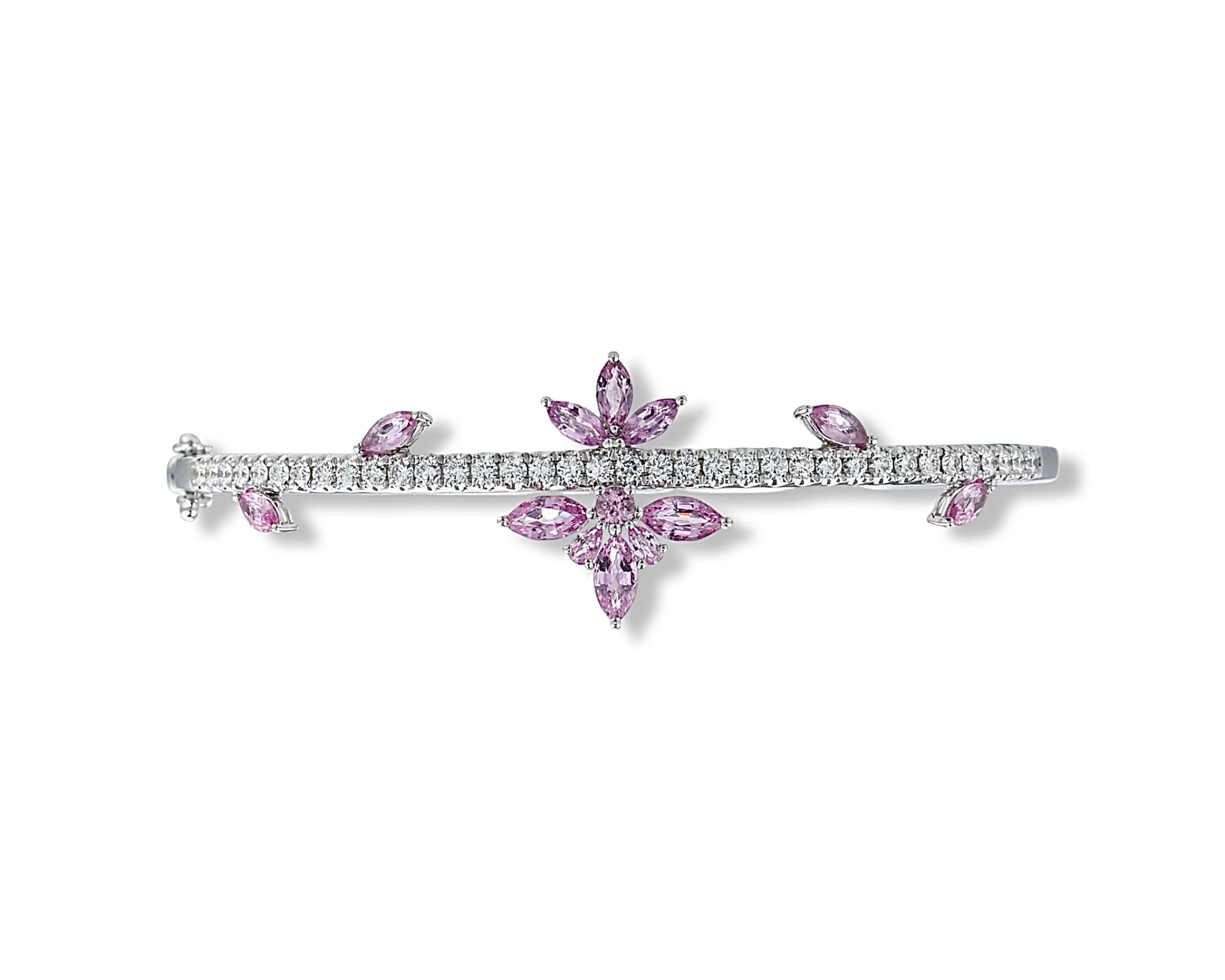 Pink Flower Closed Bangle
