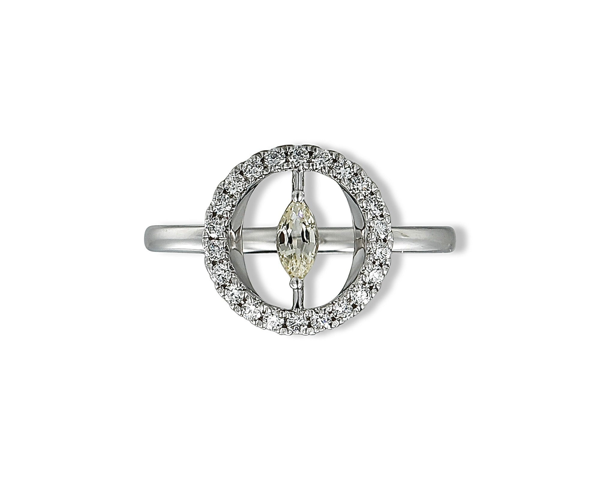 Yellow Round Pinky Ring
