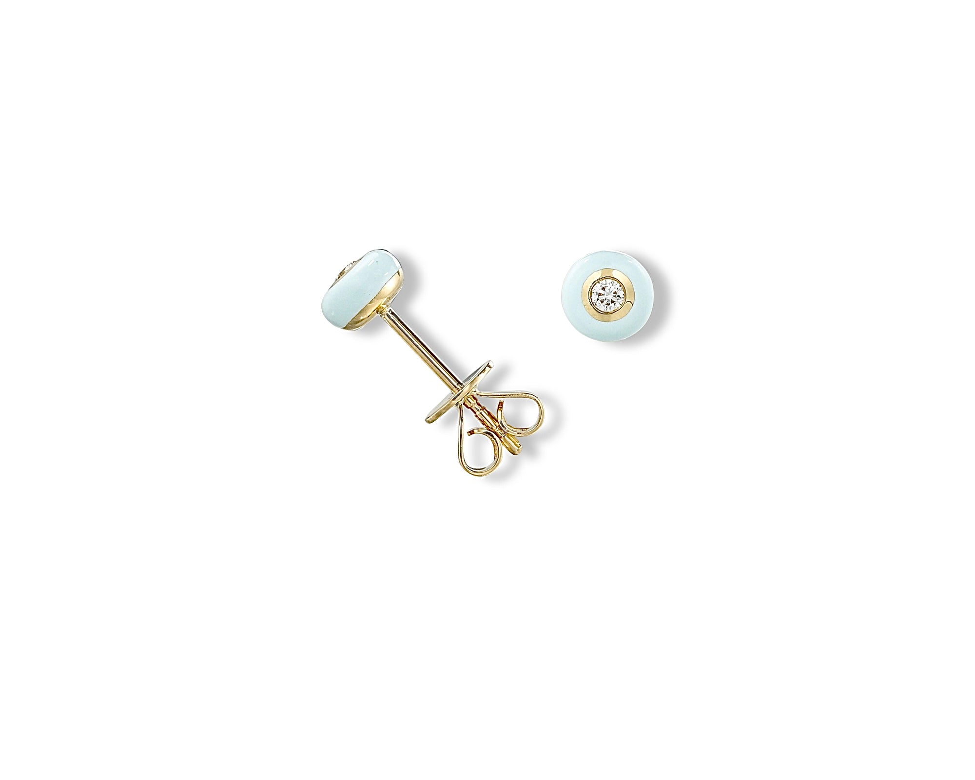 Blue Diamond Enamel Stud