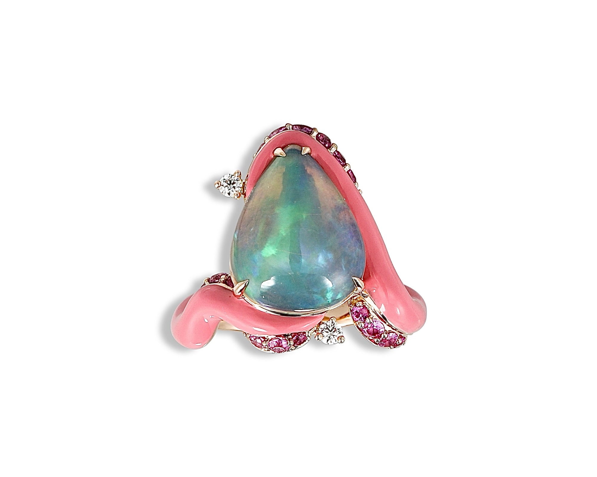 Flames Opal Ring