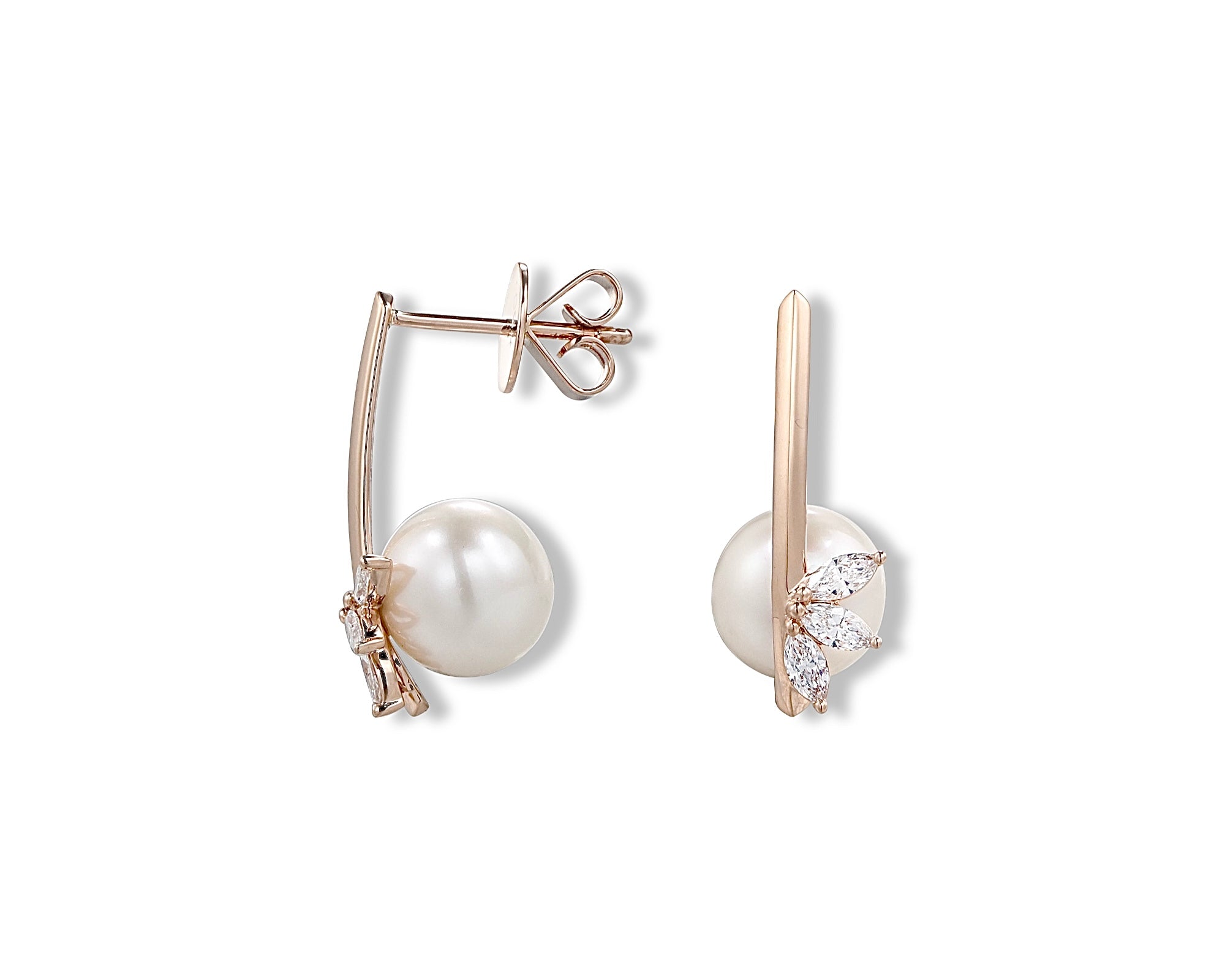 Pearl Under the Lotus Earring