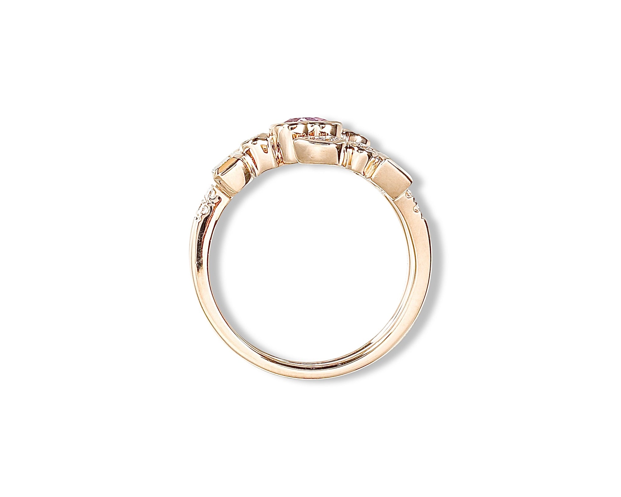 Pink Heart Multi-Shape Ring