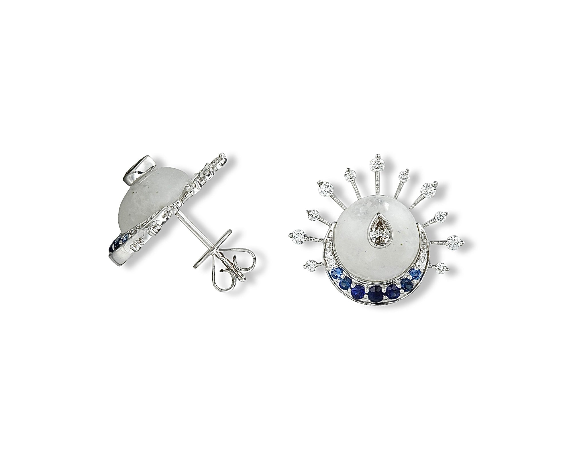 Mega Eclipse Moonstone Earring
