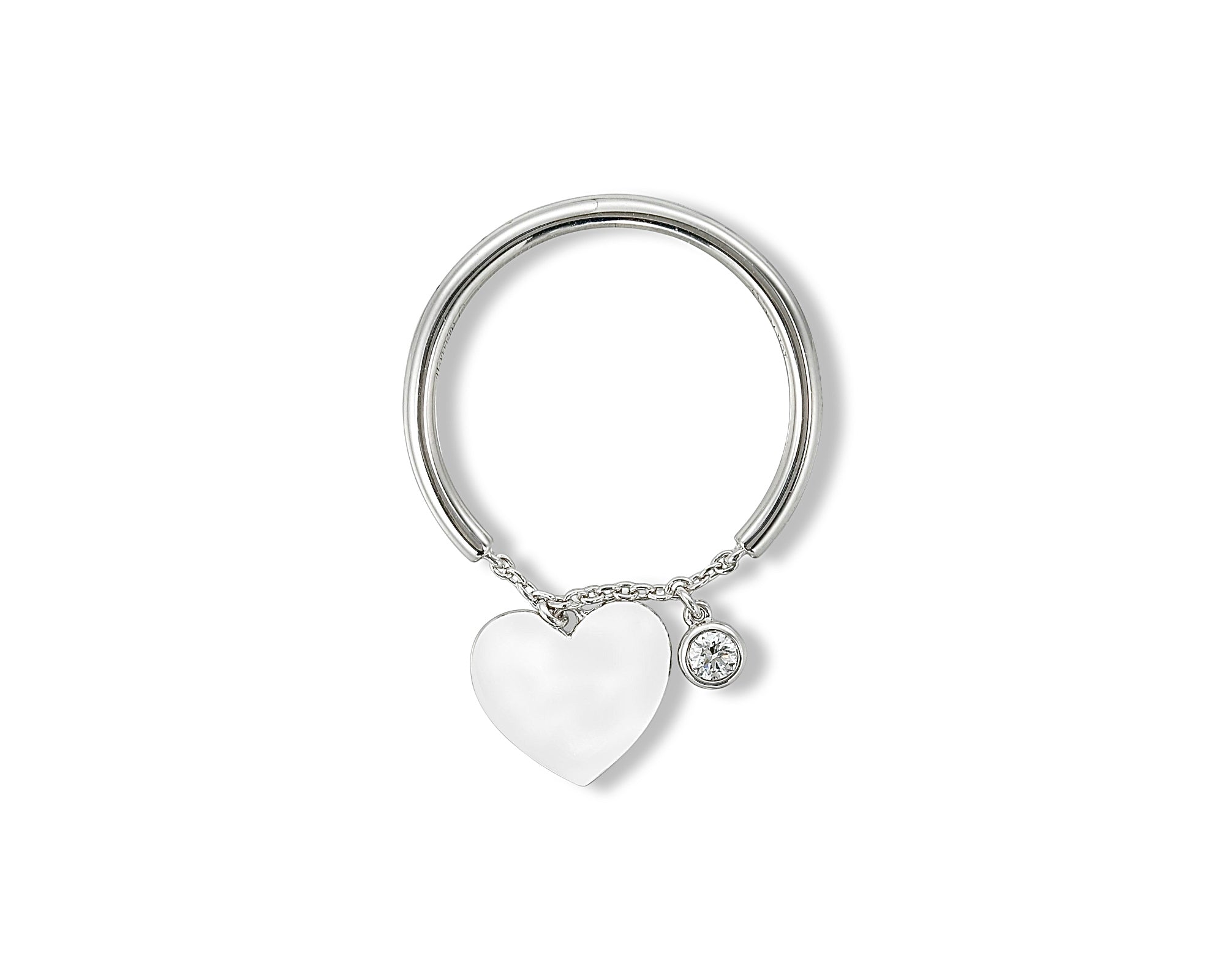 Diamond Hanging Heart Ring