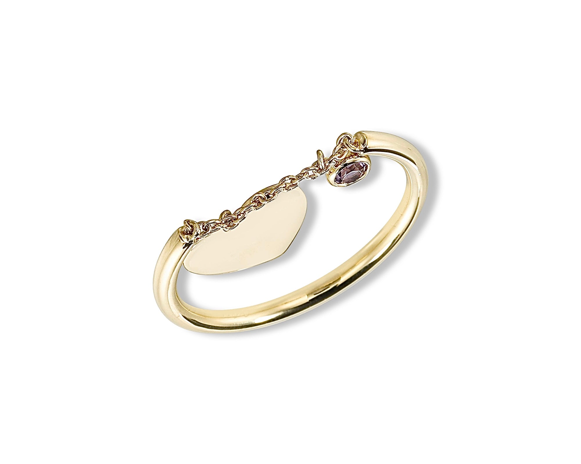Purple Hanging Heart Ring