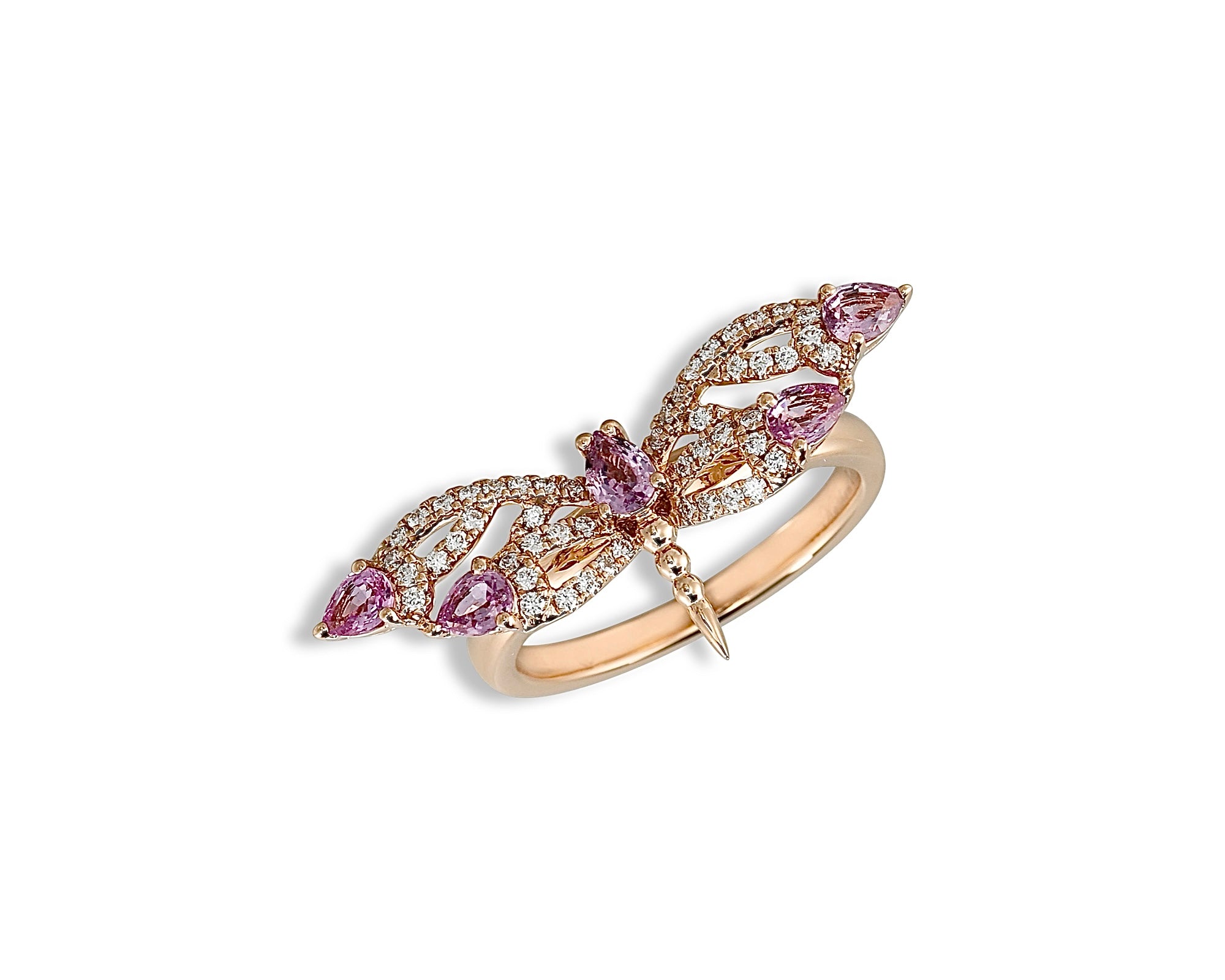 Pink Dragonfly Ring
