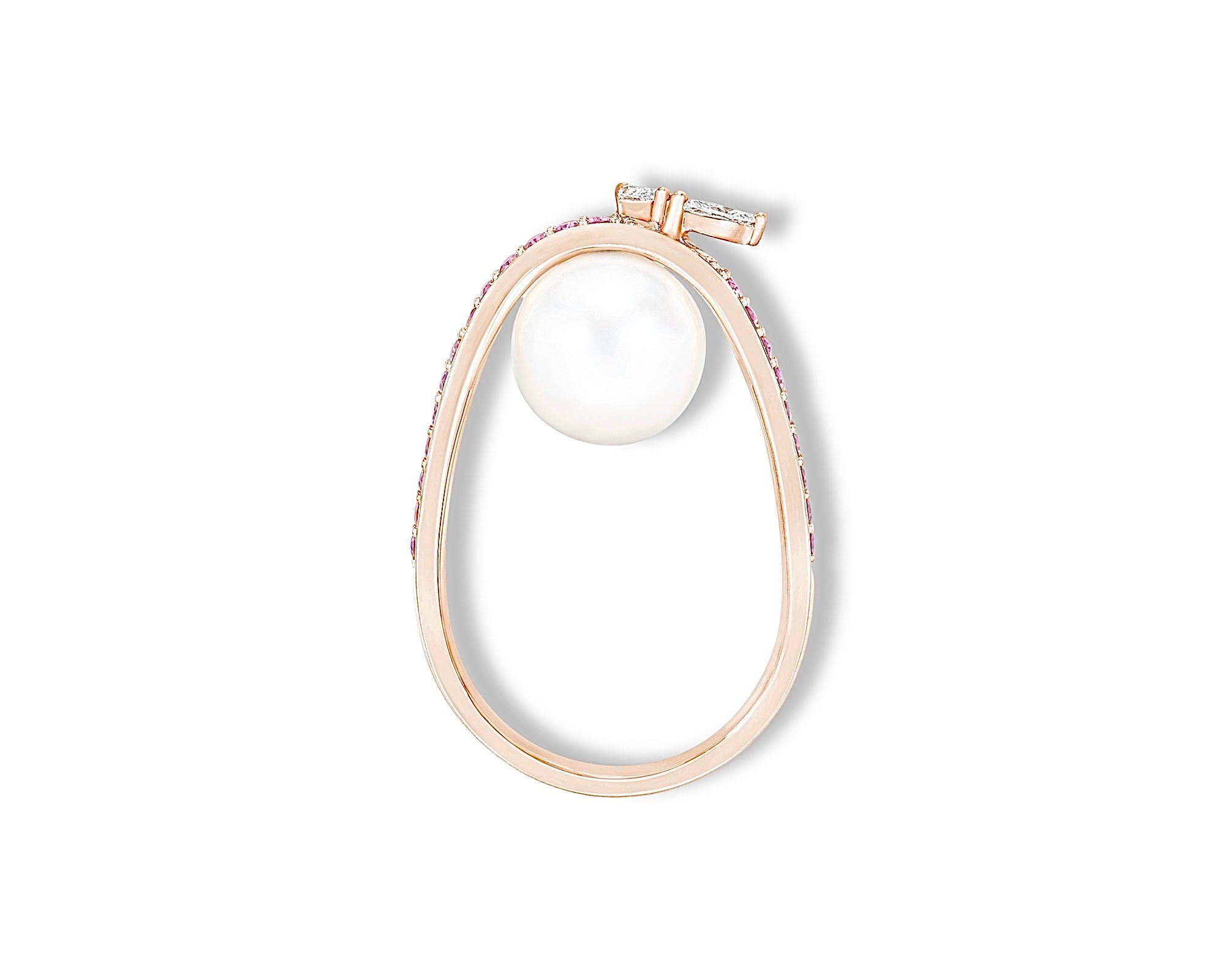 Pink Pearl Under the Lotus Ring