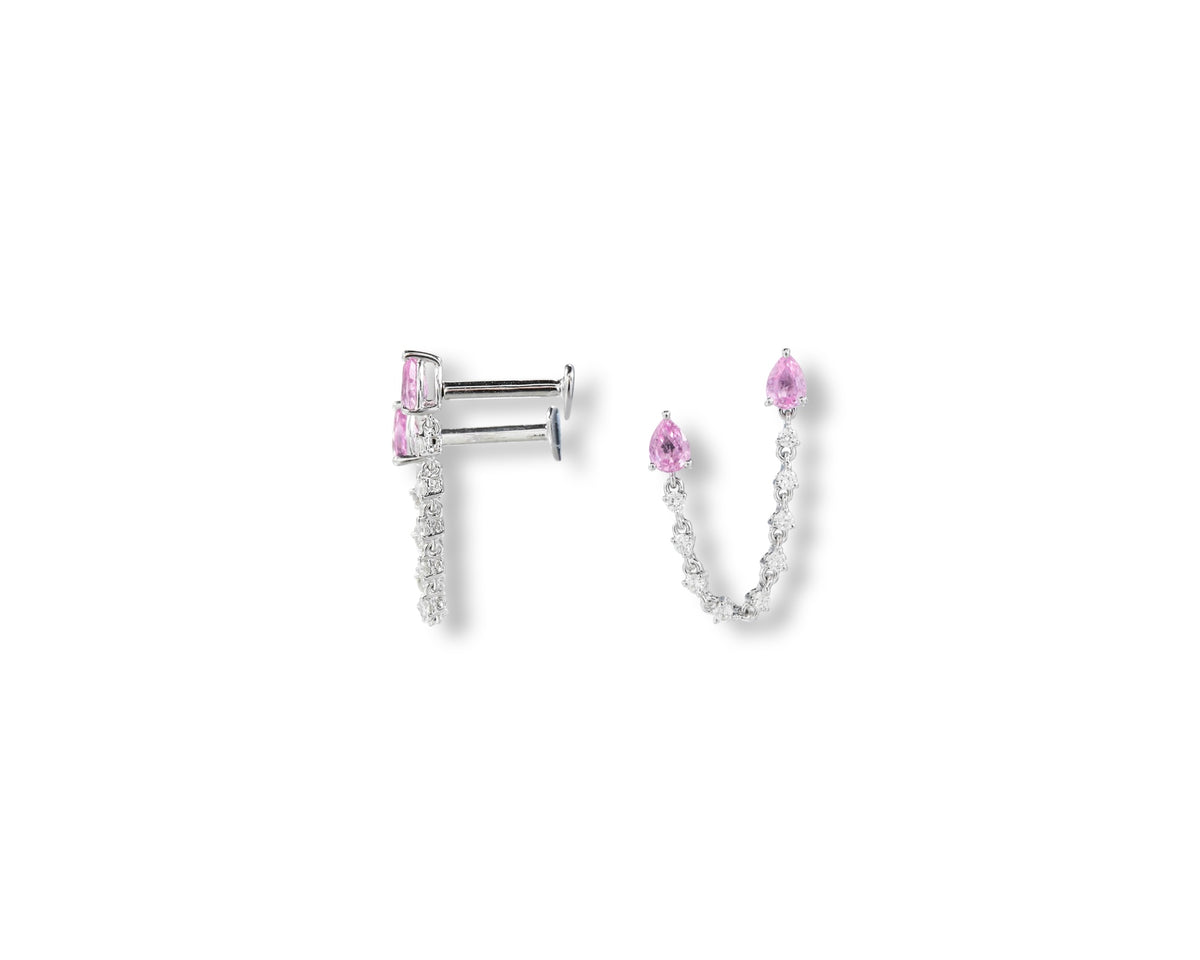 Pink Pear Diamond Links