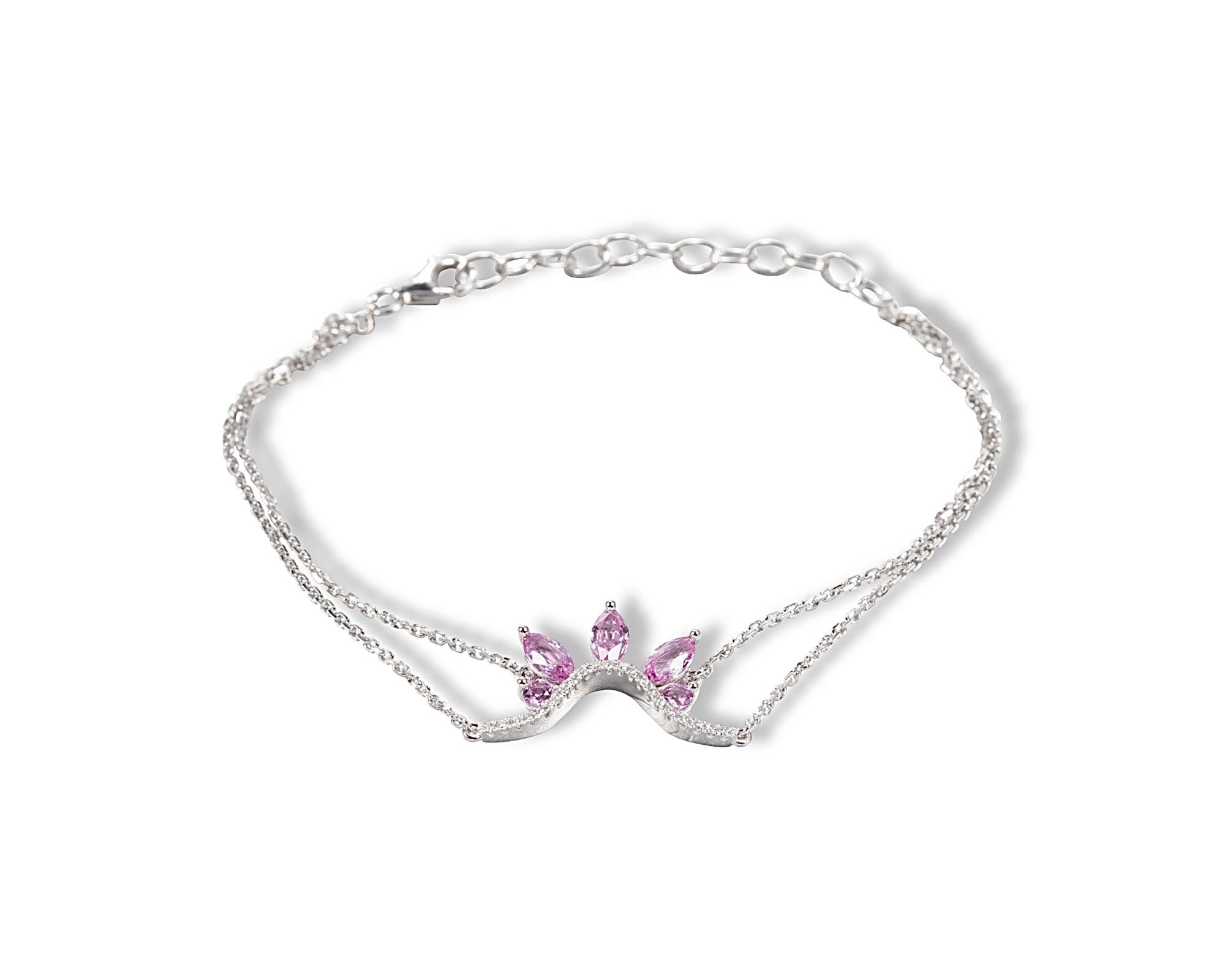 Pink Half Flower Bracelet