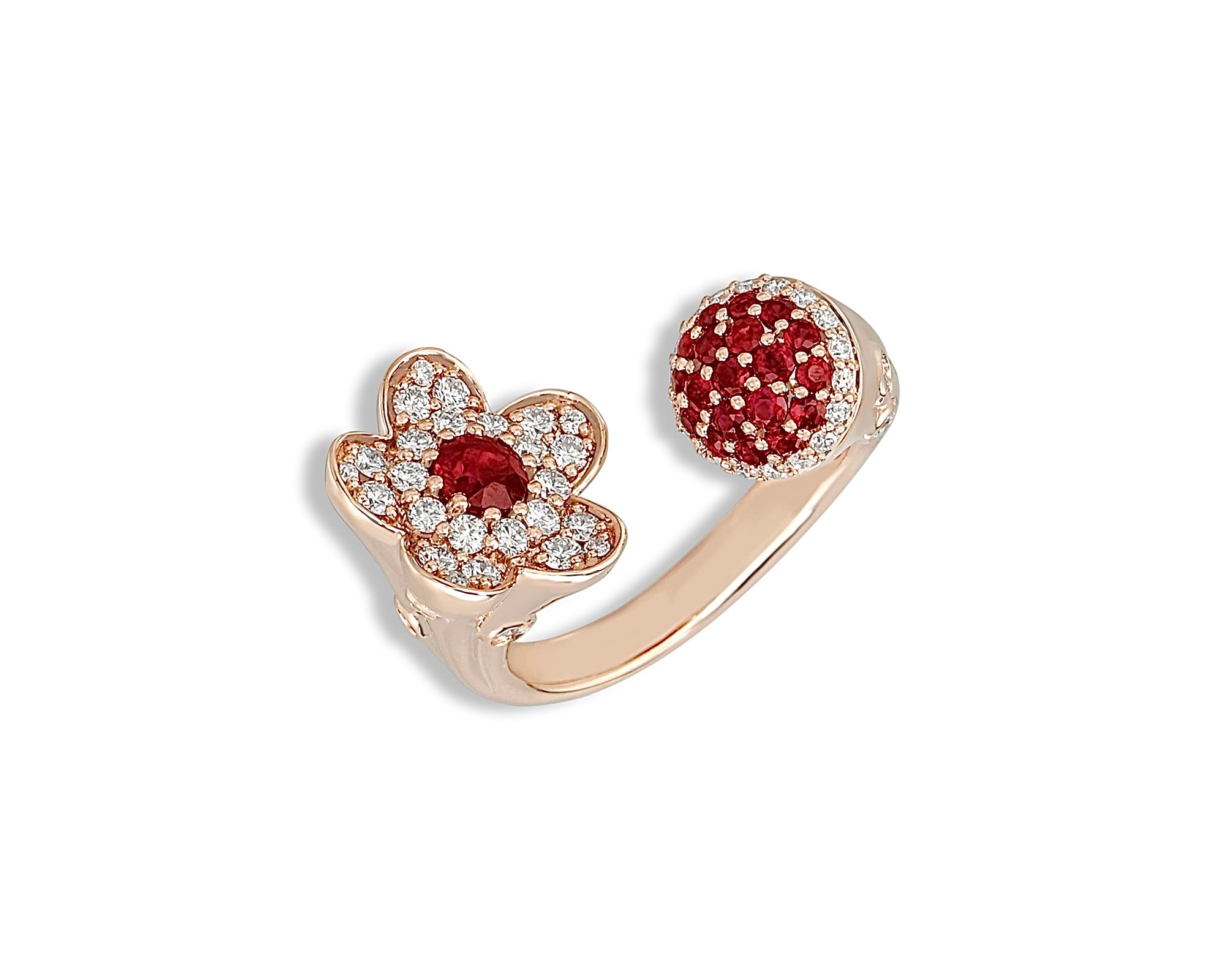 Ruby Pretty Flower Ring