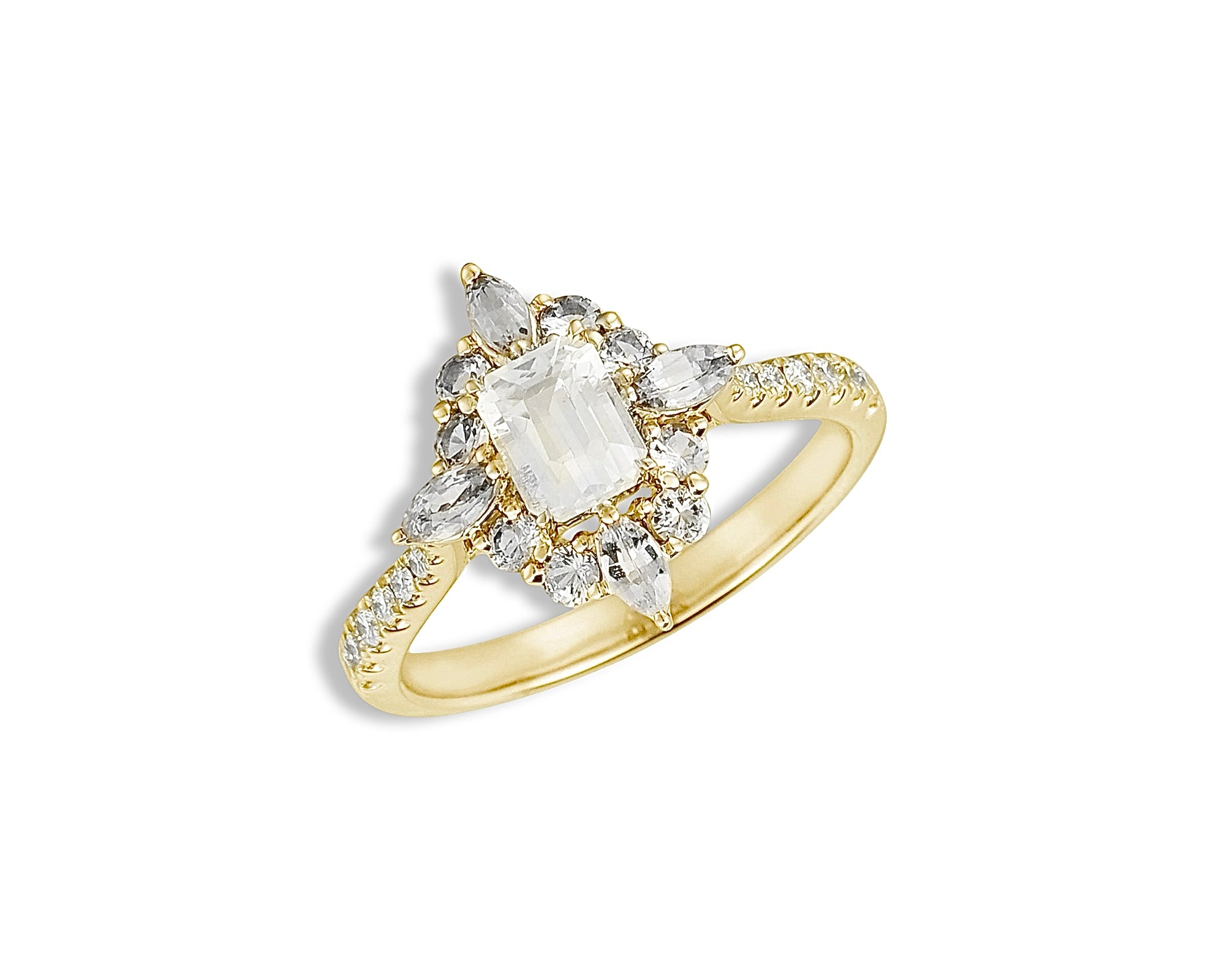 Diamond Moonstone Ring
