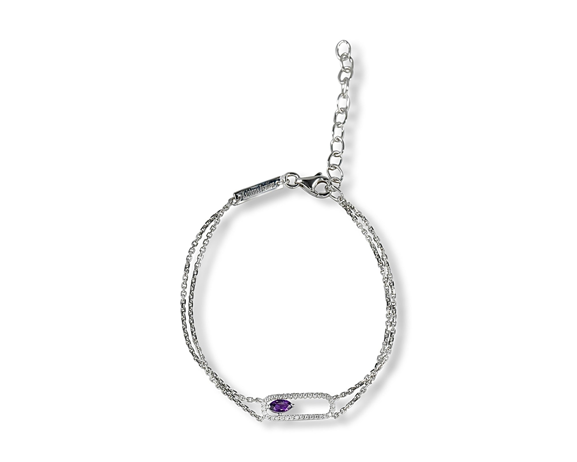 Mini Amethyst Oval Bracelet