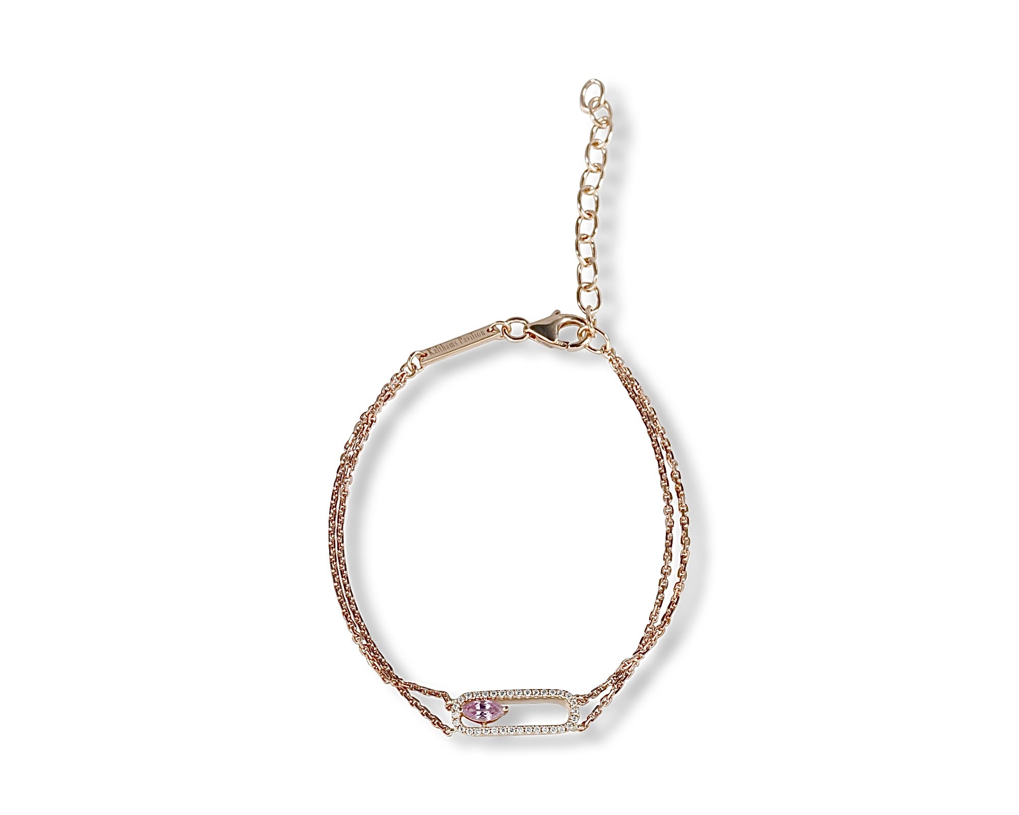 Mini Pink Oval Bracelet