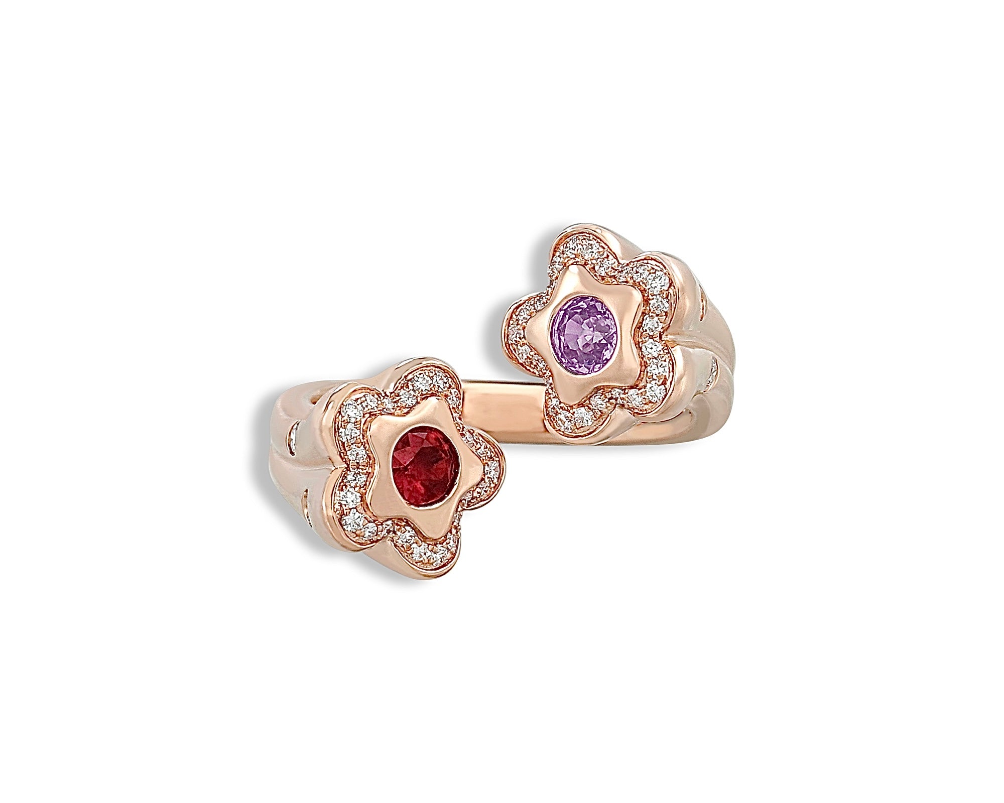 Love me or Love me not (Ruby & Pink Sapphire) Ring