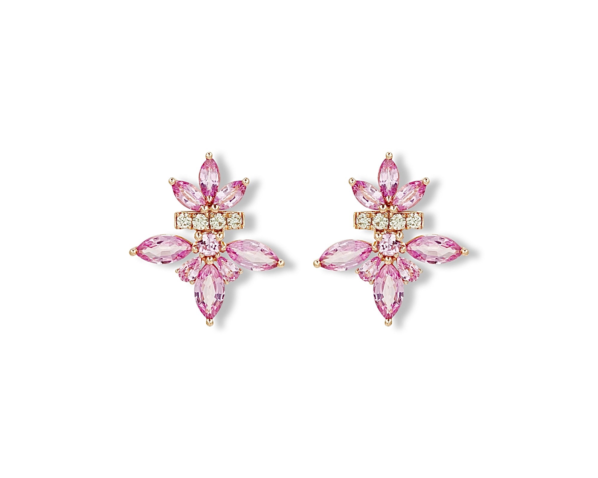 Pink Flower Earring
