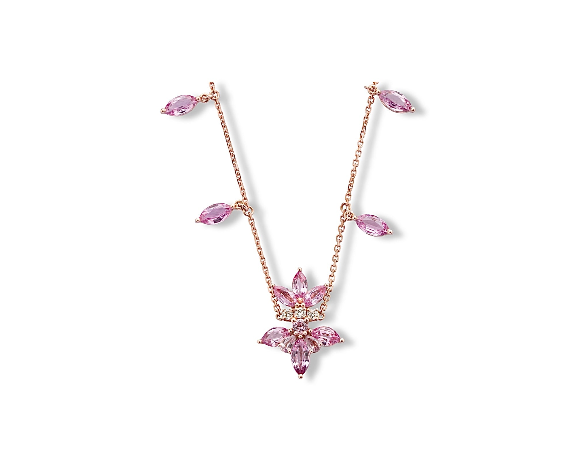 Large Pink Flower Choker