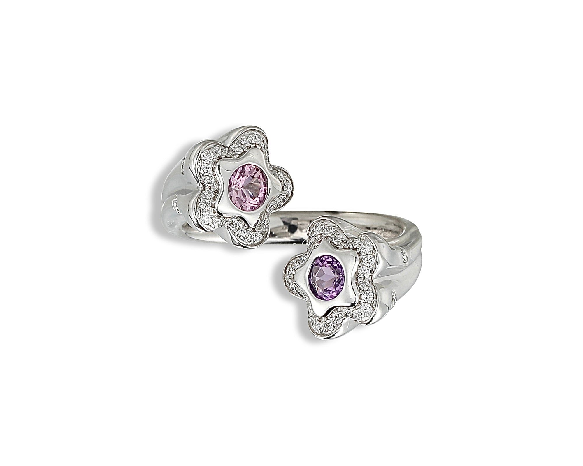 Love me or Love me not (Amethyst & Pink Sapphire) Ring