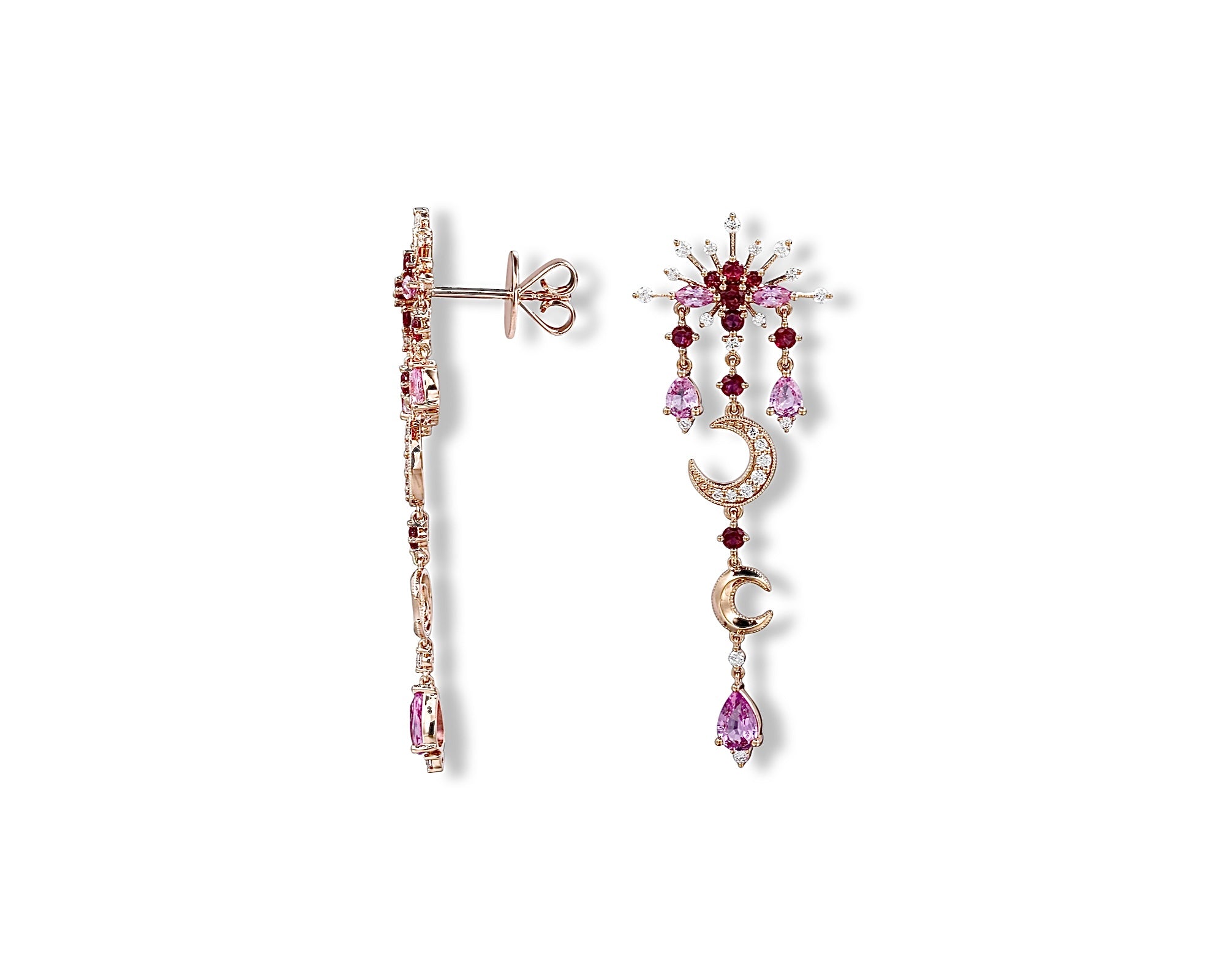 Pink Moon Long Earring