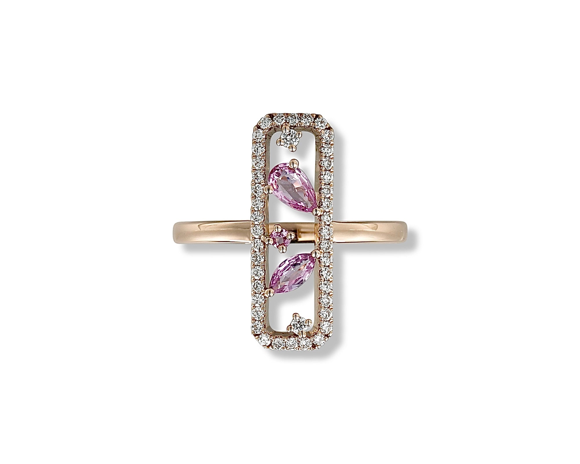Pink Rectangle Ring