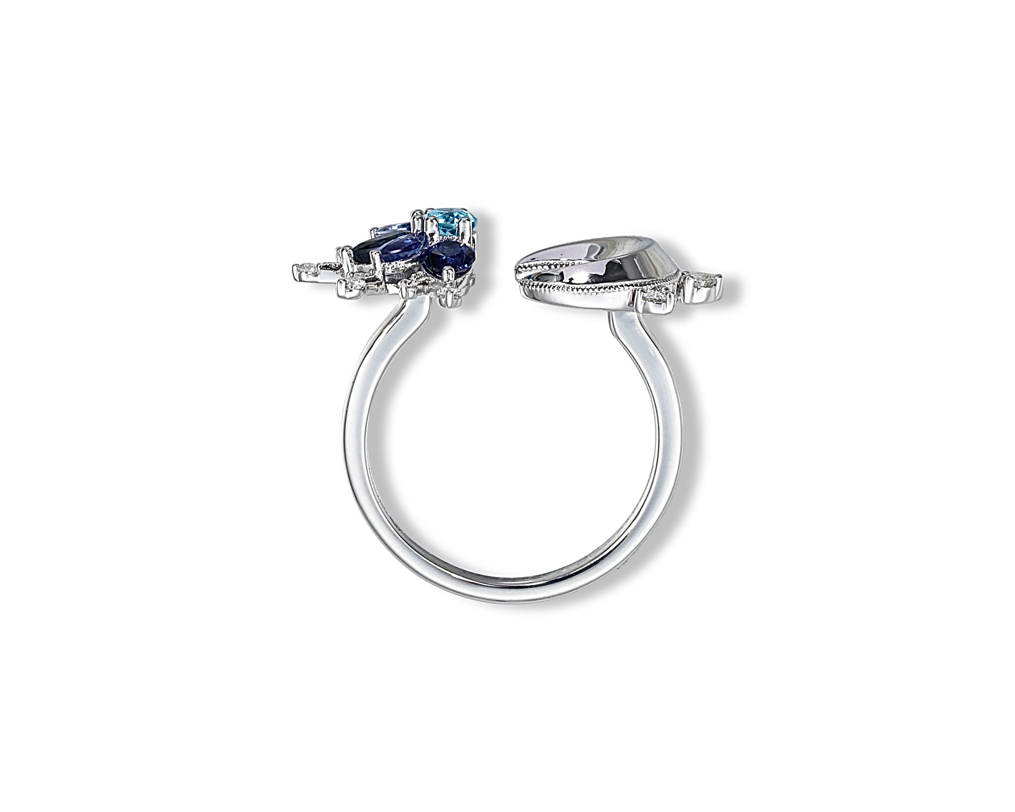 Topaz Star and Moon Ring