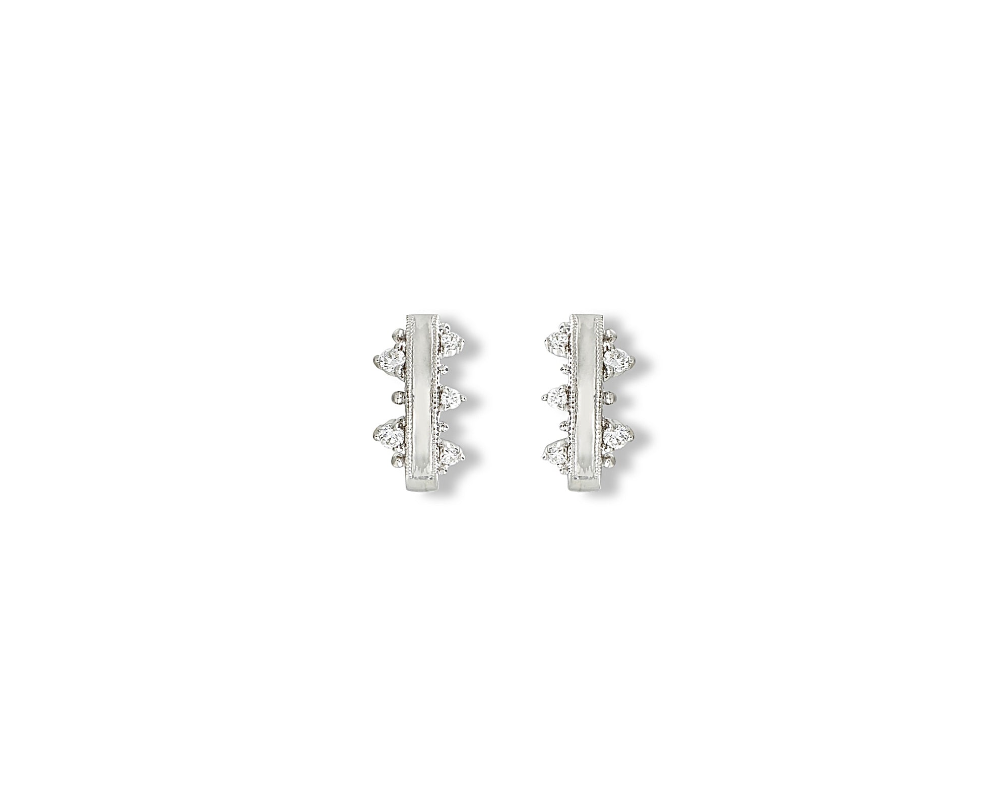 Mini Gold Milgrain Hoops