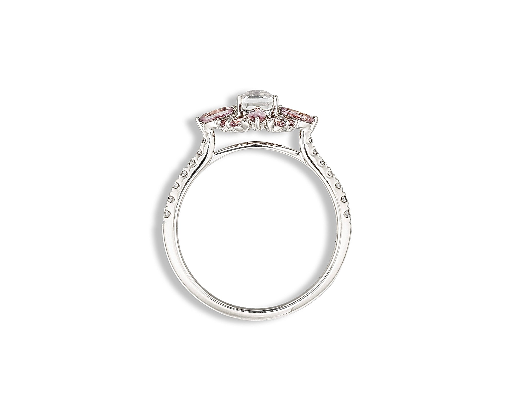 Pink Sapphire Moonstone Ring