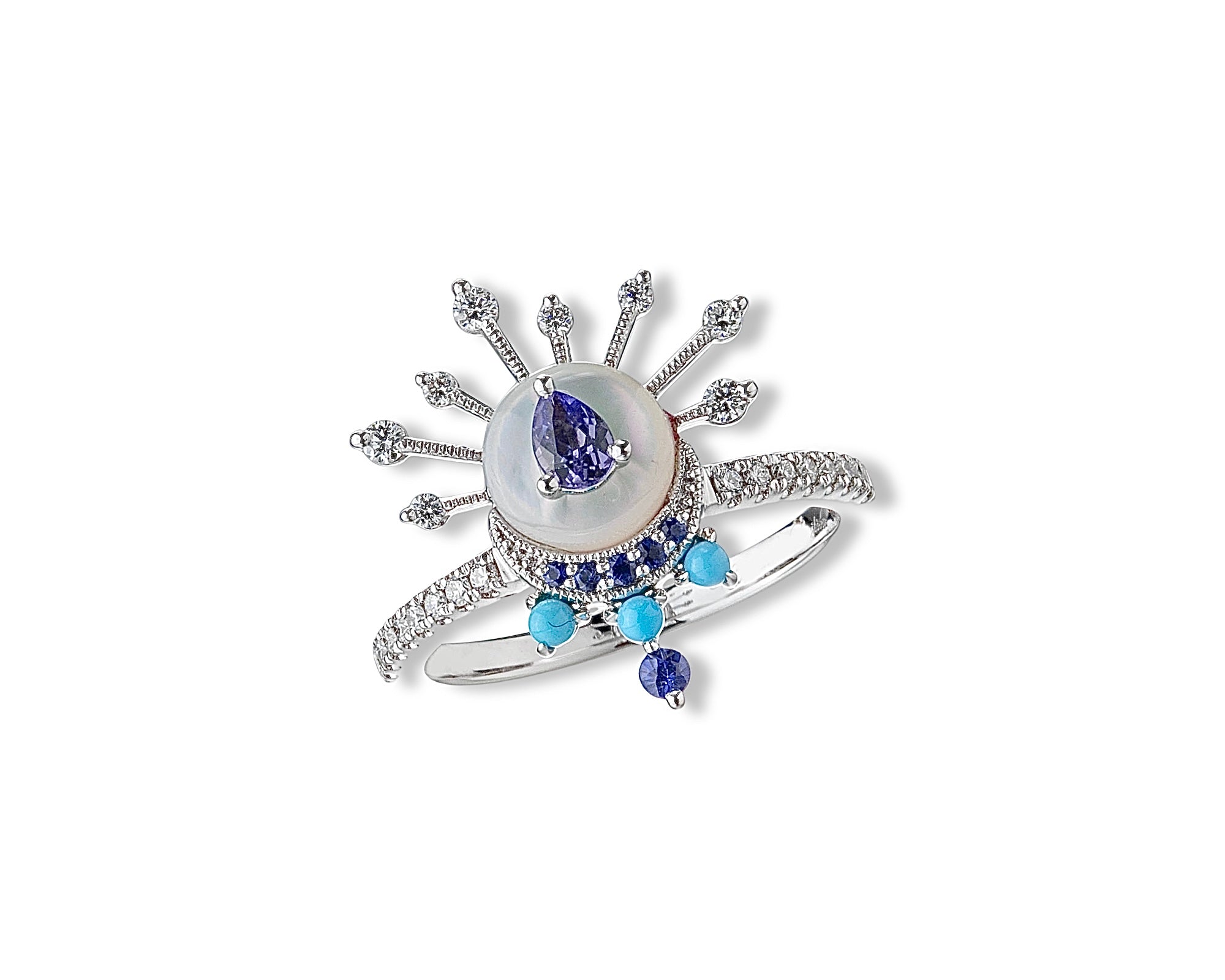 Blue Mini Eclipse Ring