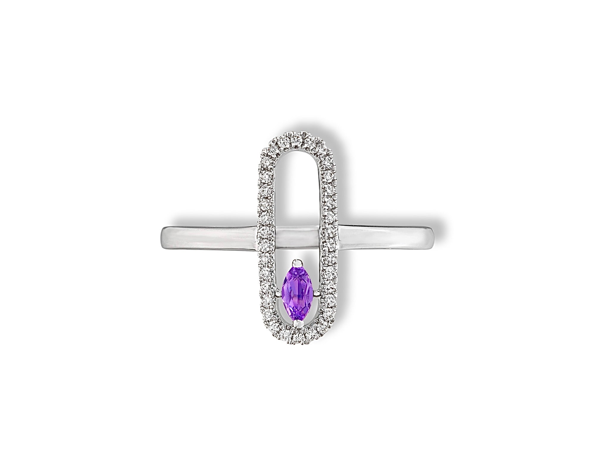 Mini Amethyst Oval Ring