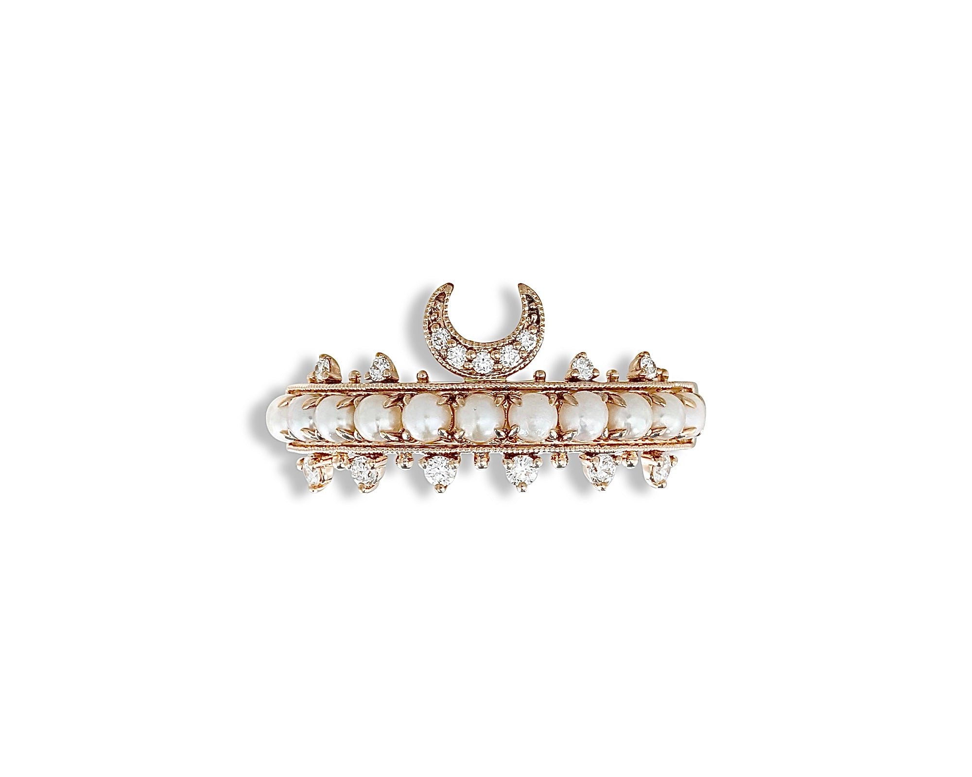 Crescent Pearl Ring