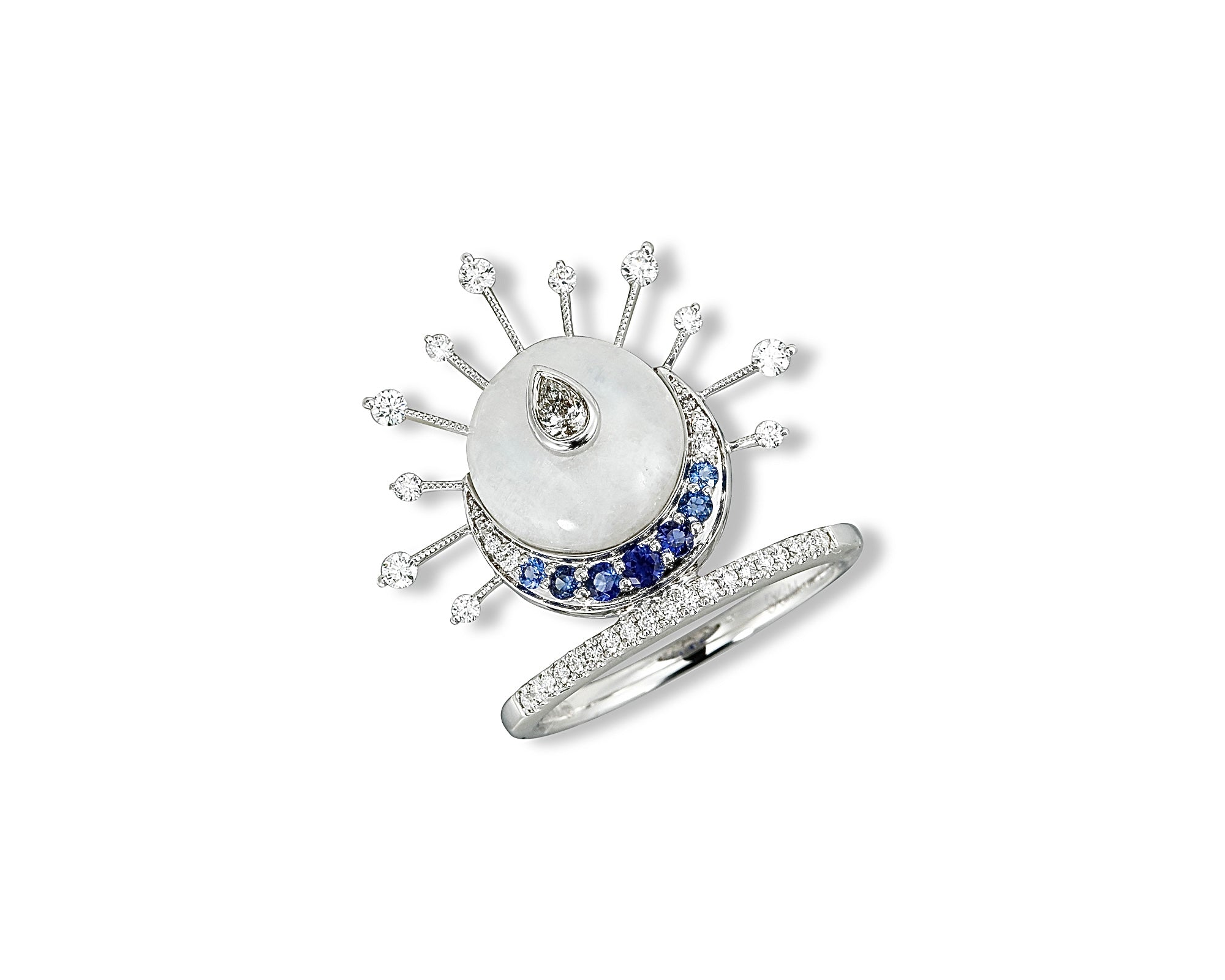Mega Eclipse Moonstone Ring