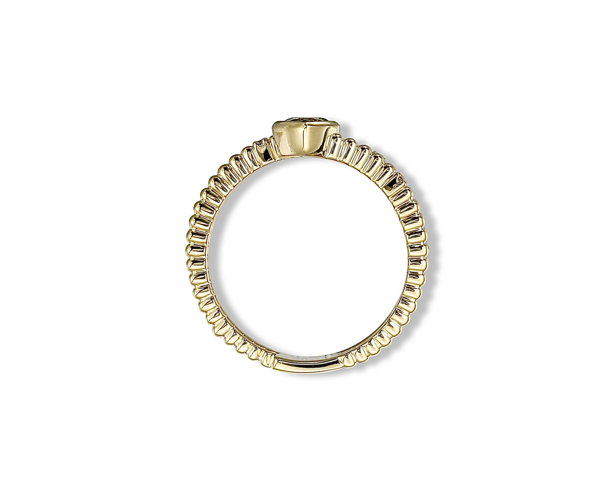 Green Heart Swirl Ring
