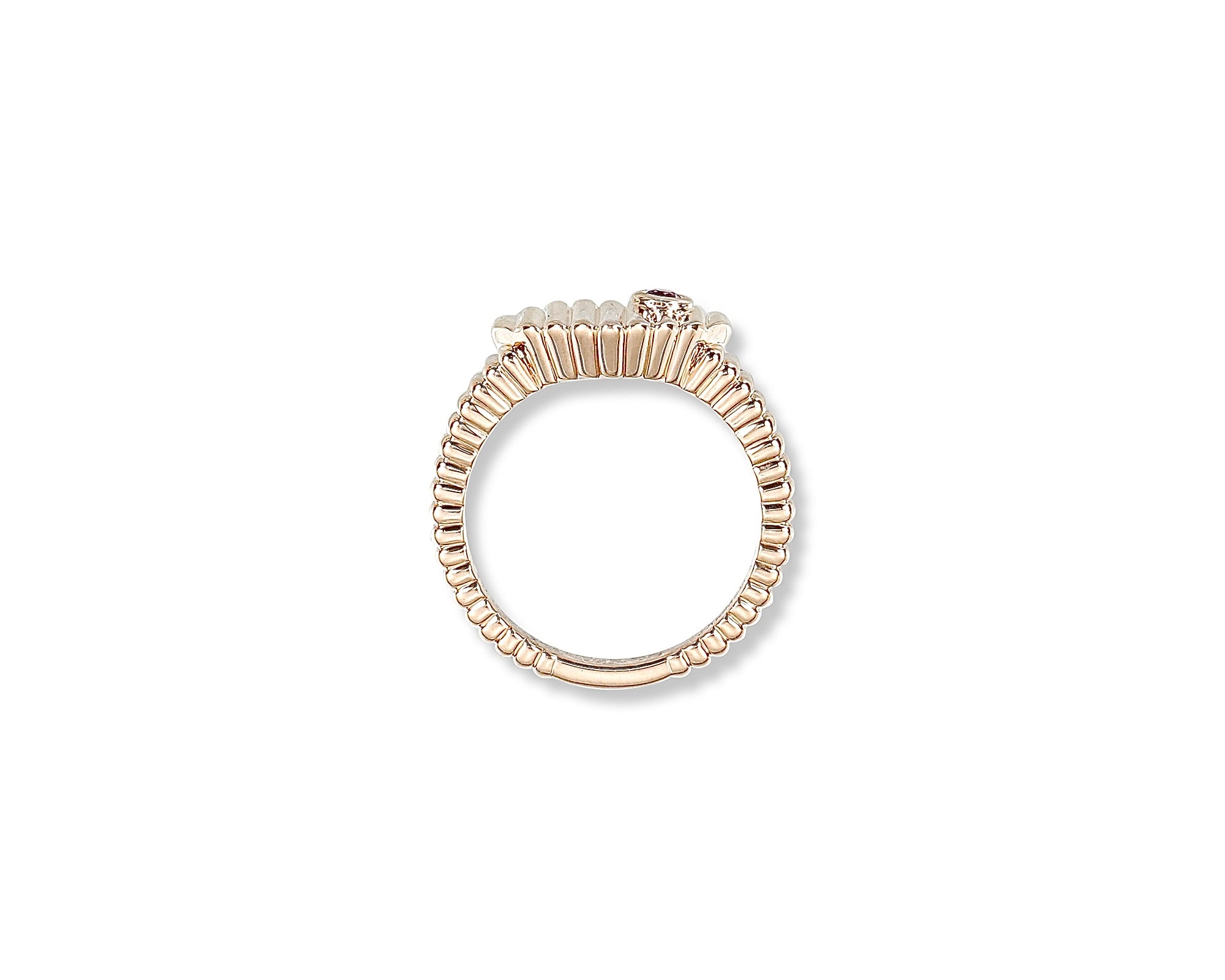 Purple Heart Dot Ring