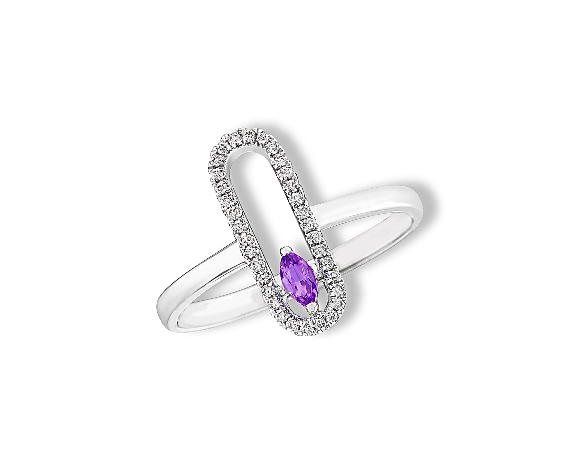Mini Amethyst Oval Ring