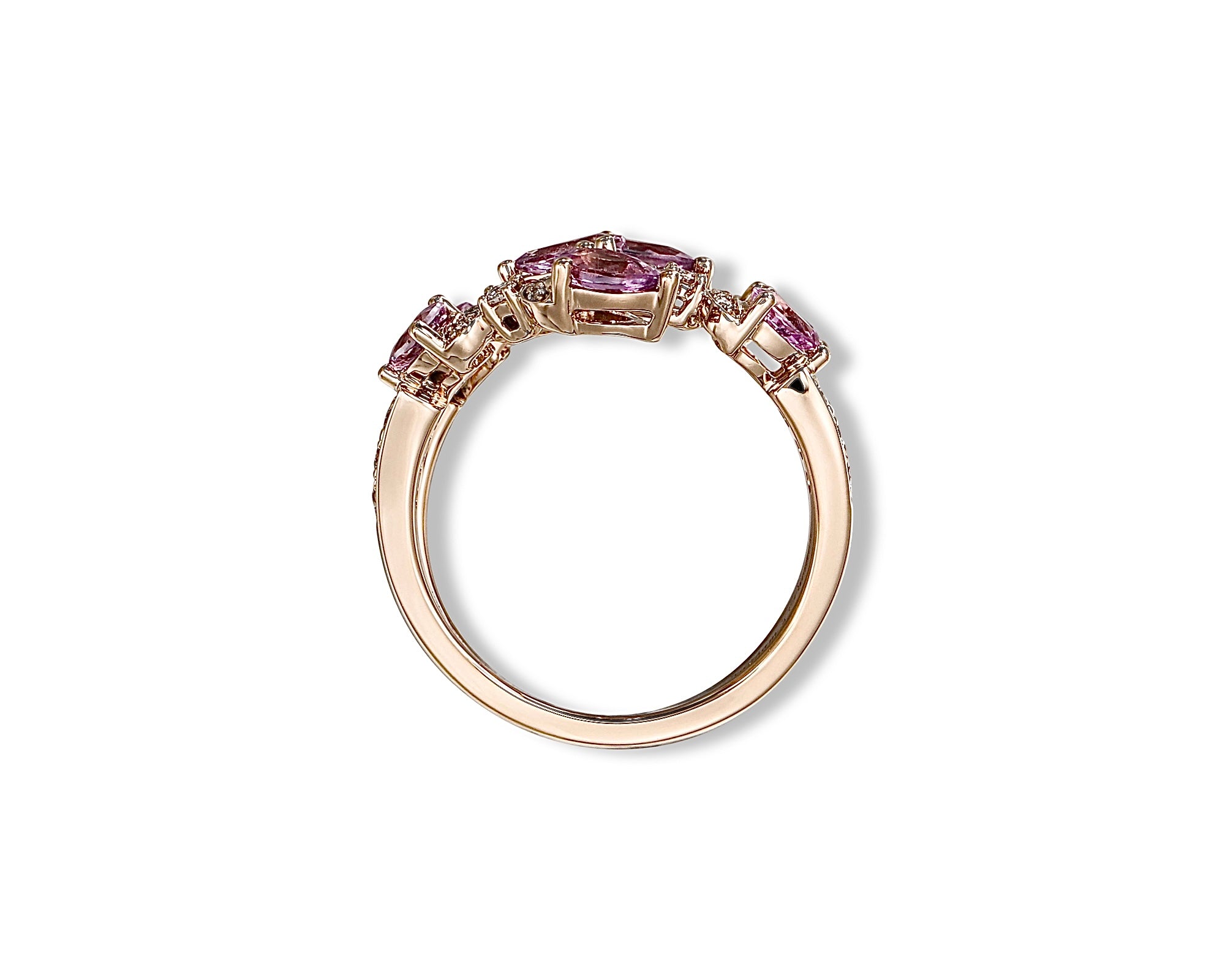 Pink Double Dancing Butterflies Ring