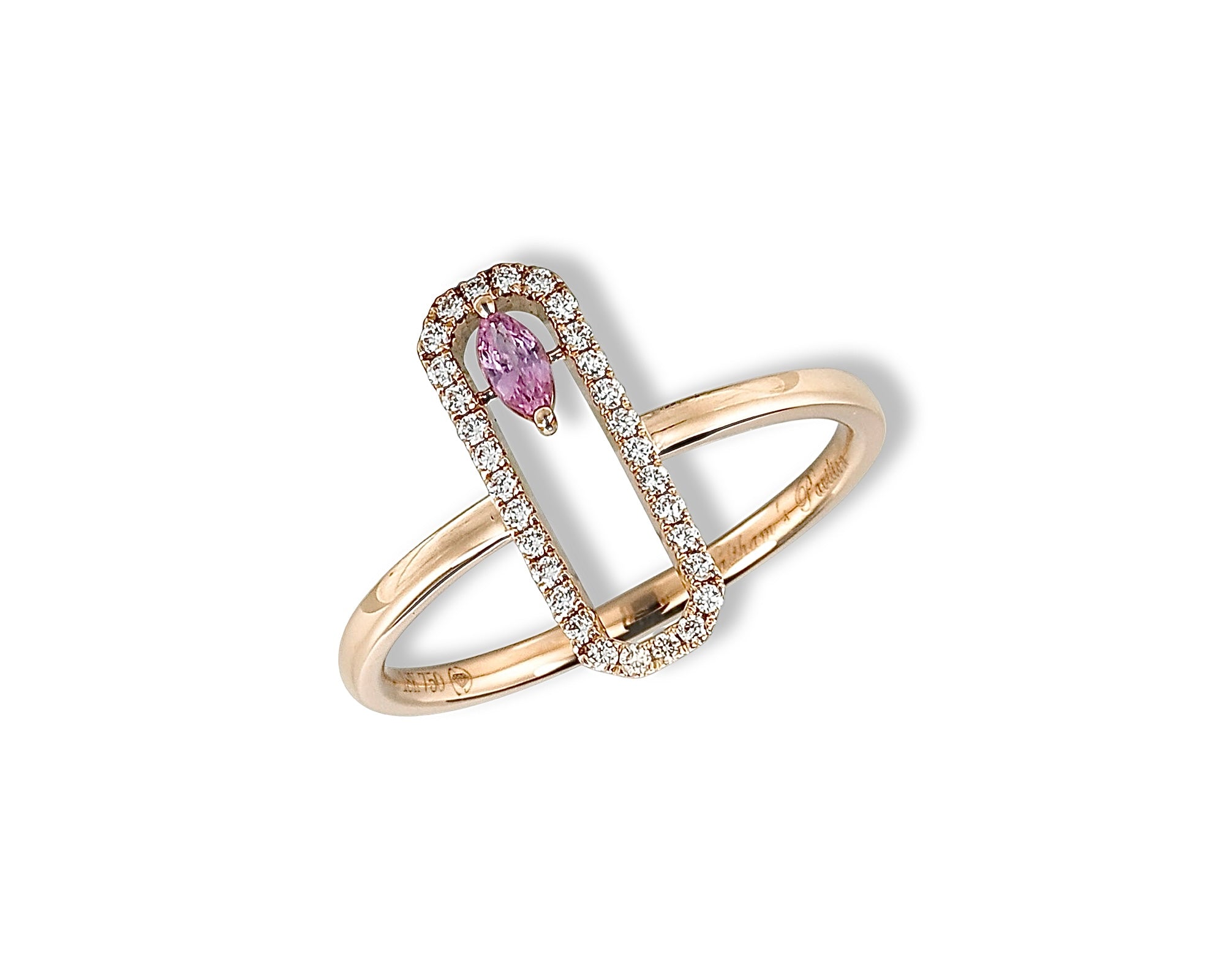 Mini Oval Pink Ring