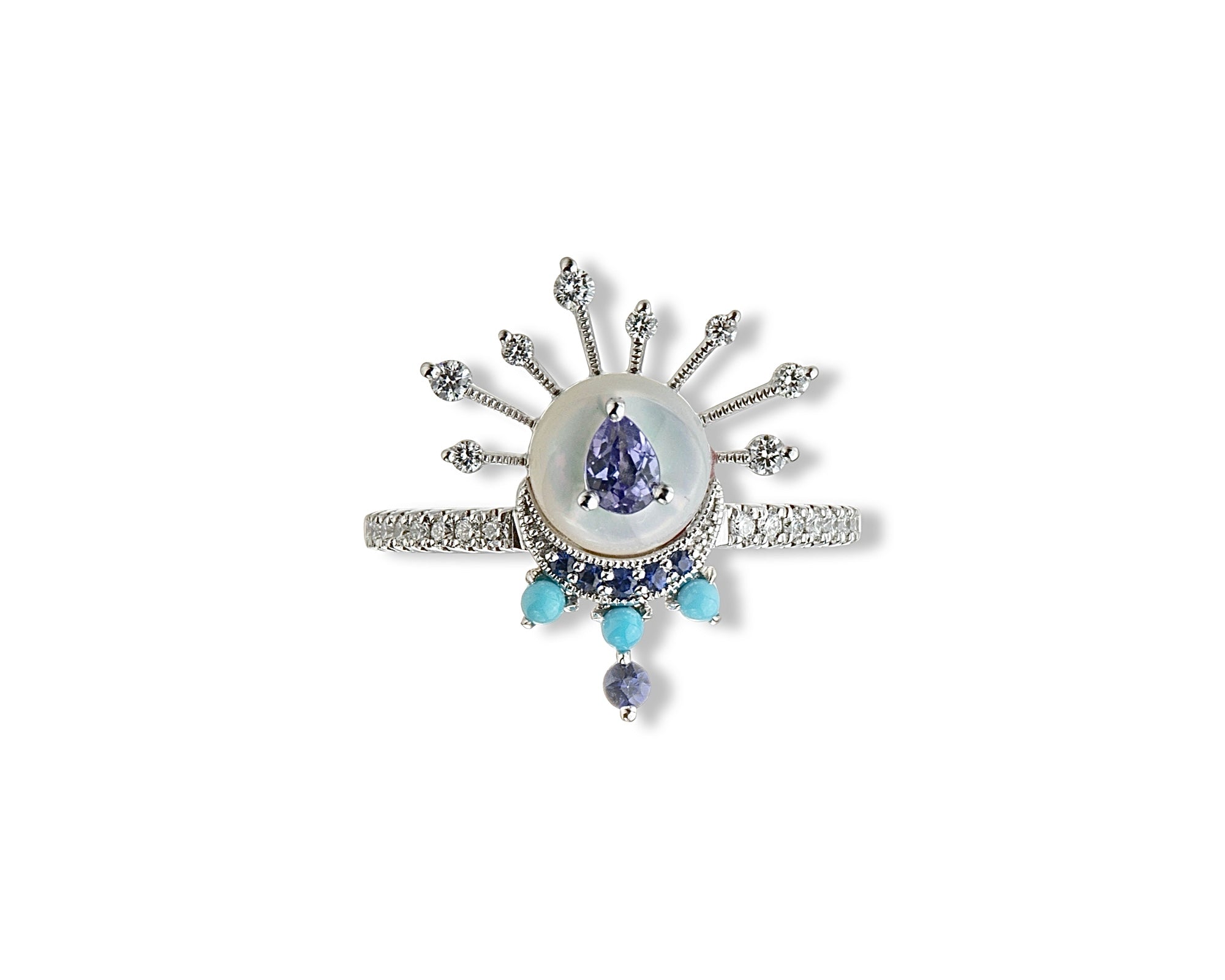 Blue Mini Eclipse Ring