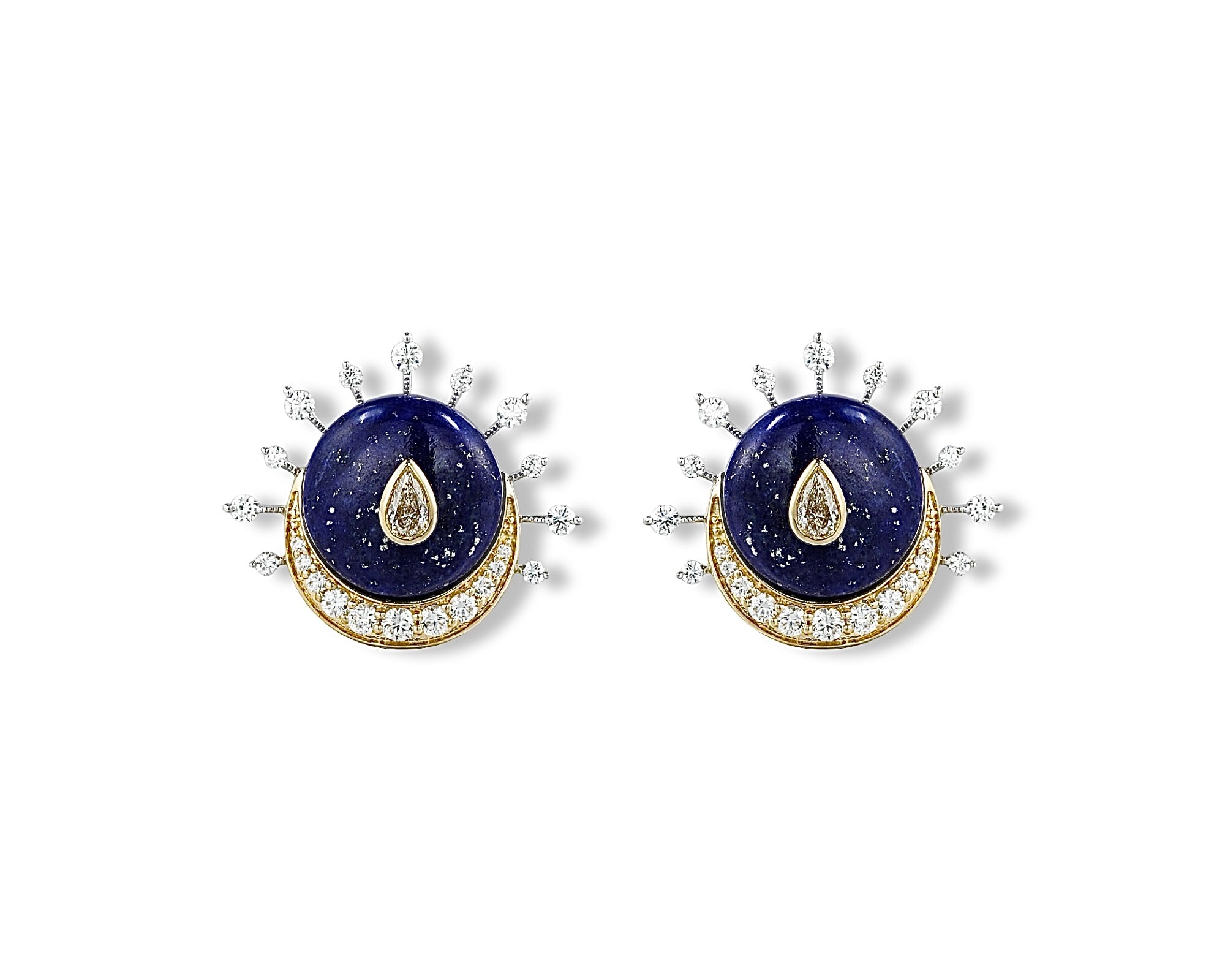 Mega Eclipse Lapis Lazuli Earring