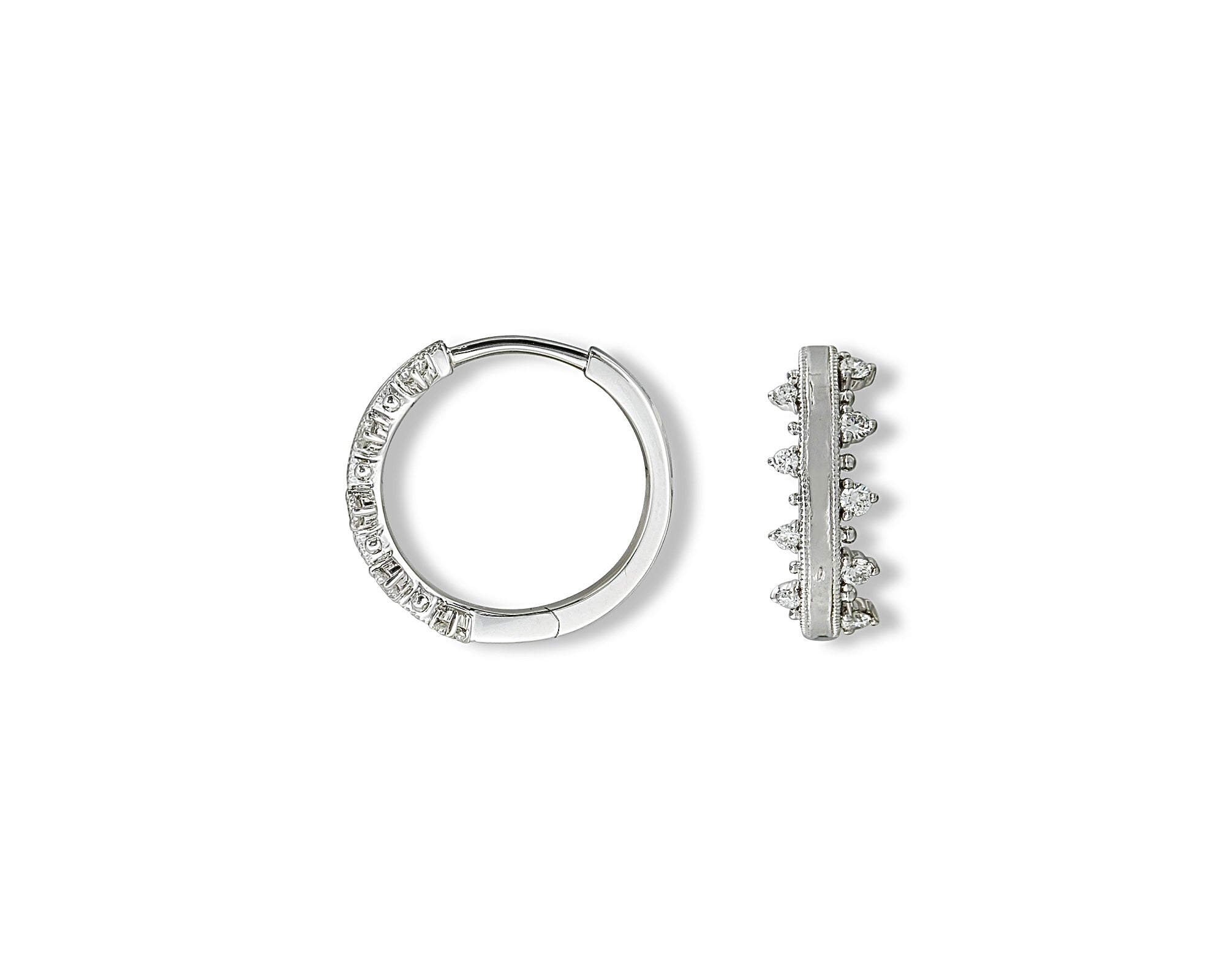 Gold Milgrain Hoops