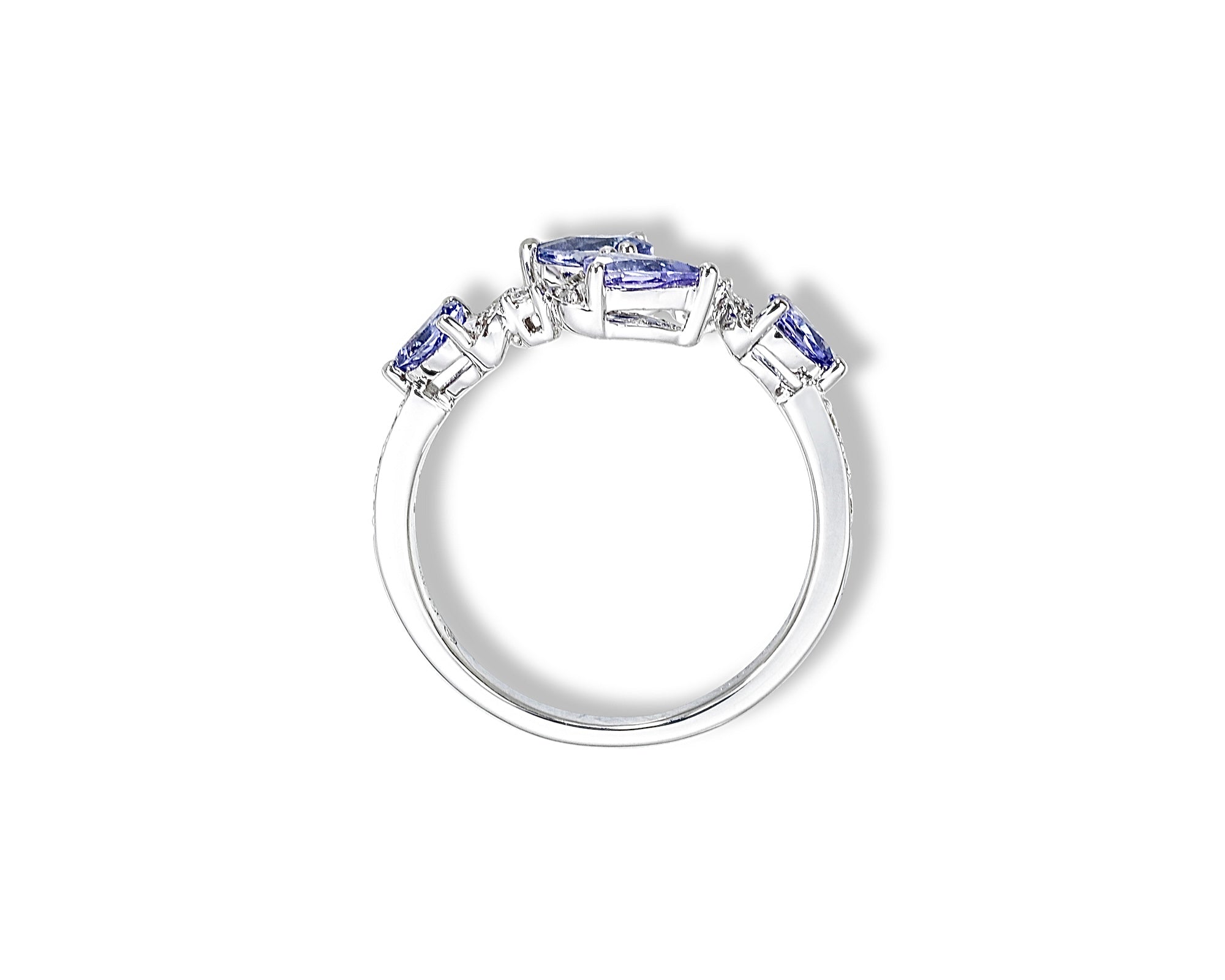 Butterfly Cross Tanzanite Ring
