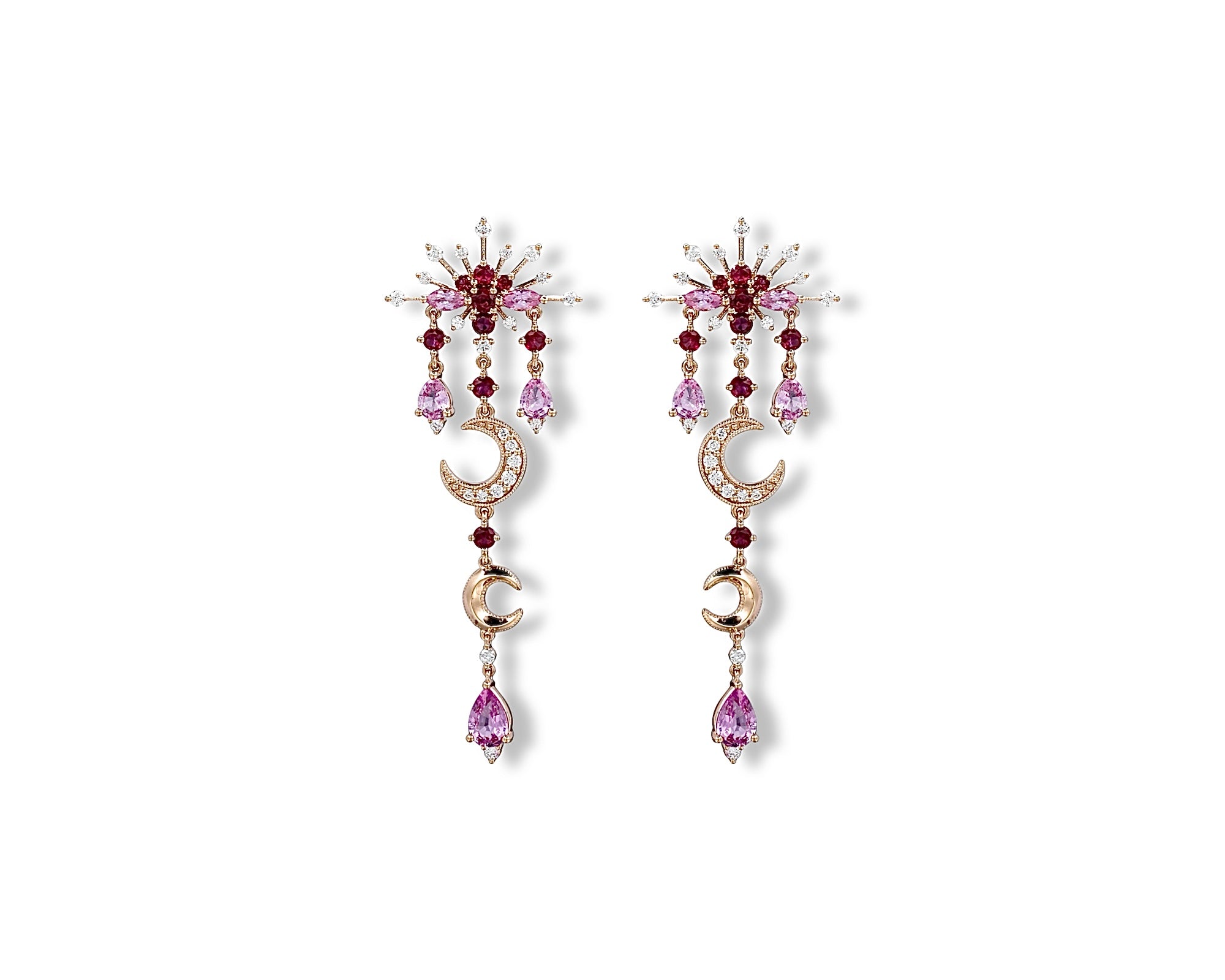 Pink Moon Long Earring