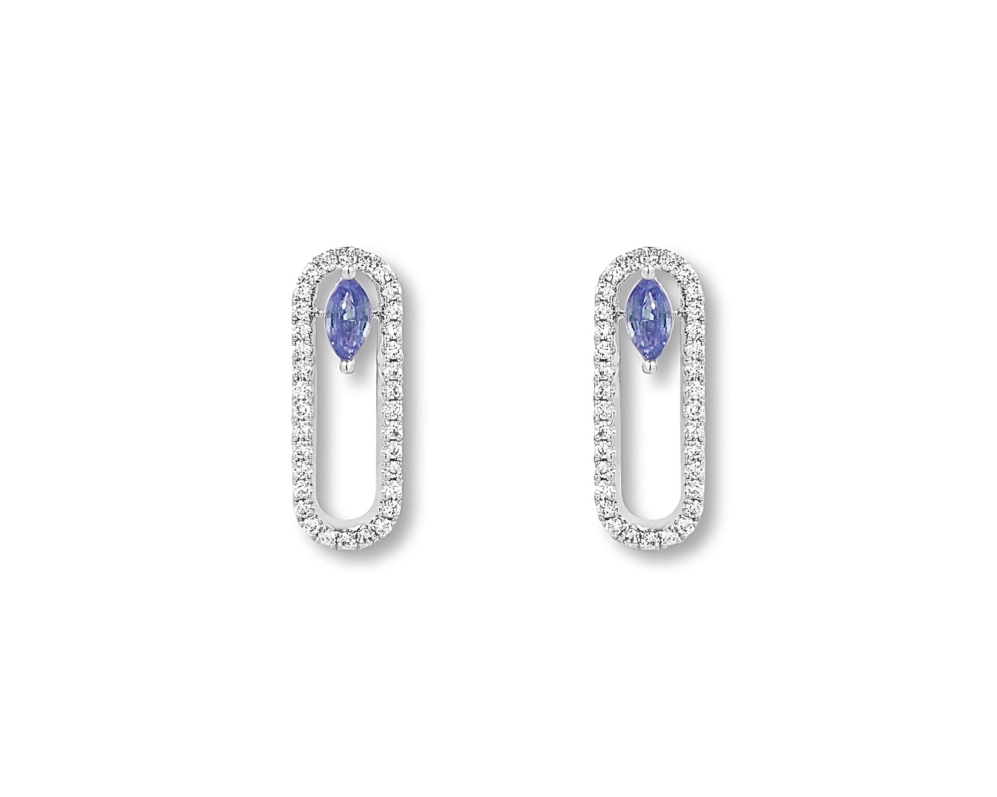 Mini Tanzanite Oval Earring