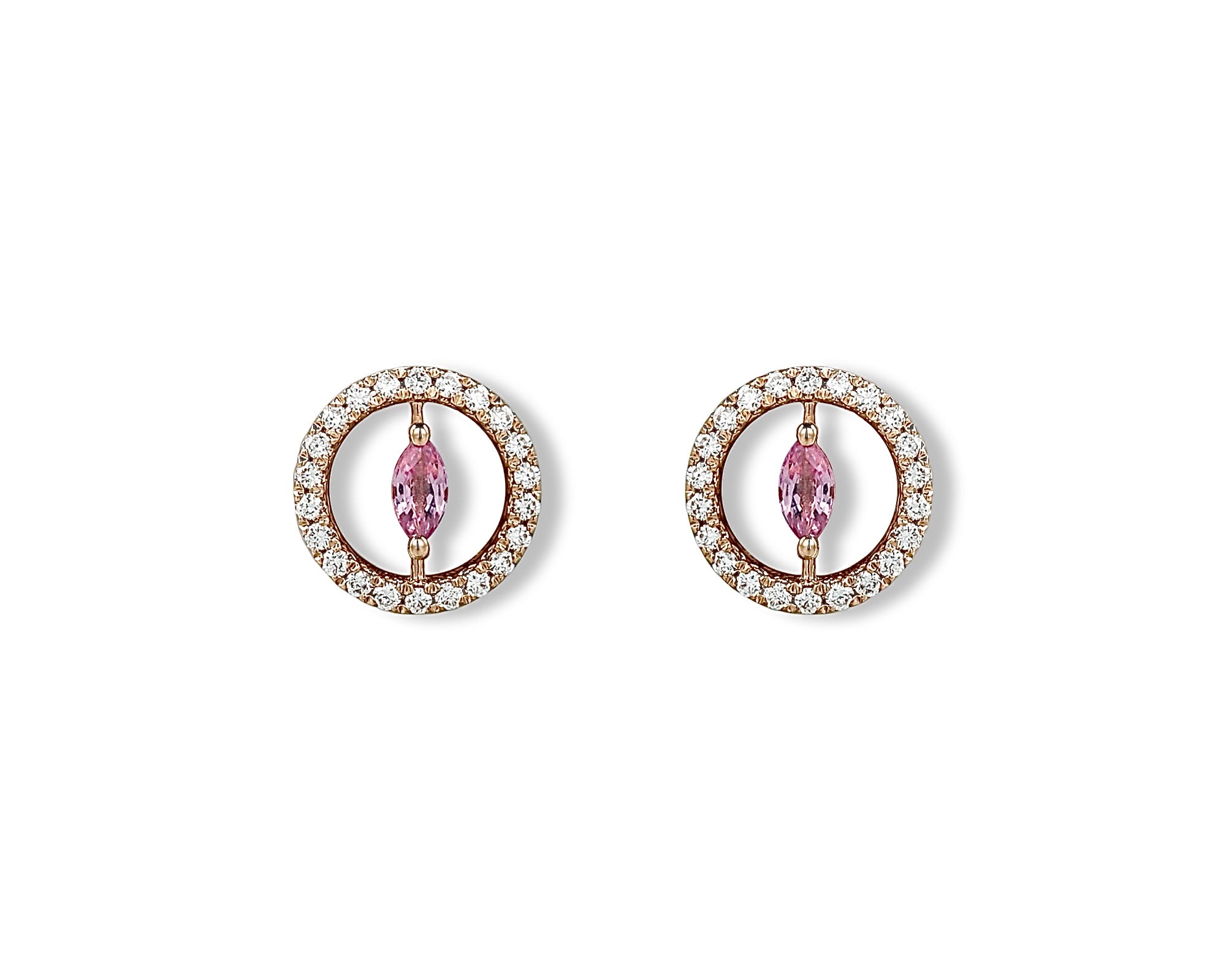 Pink Round Earring