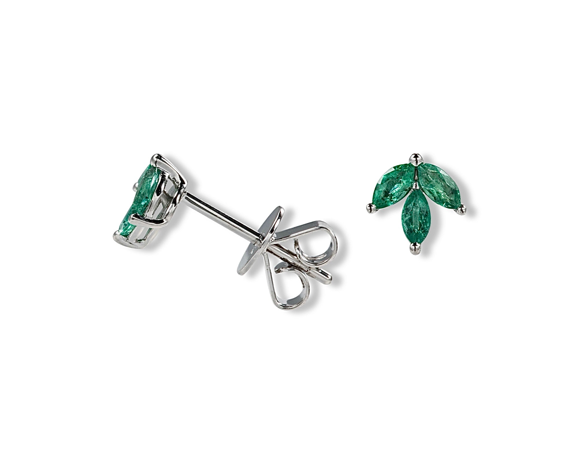 Emerald Petal Stud