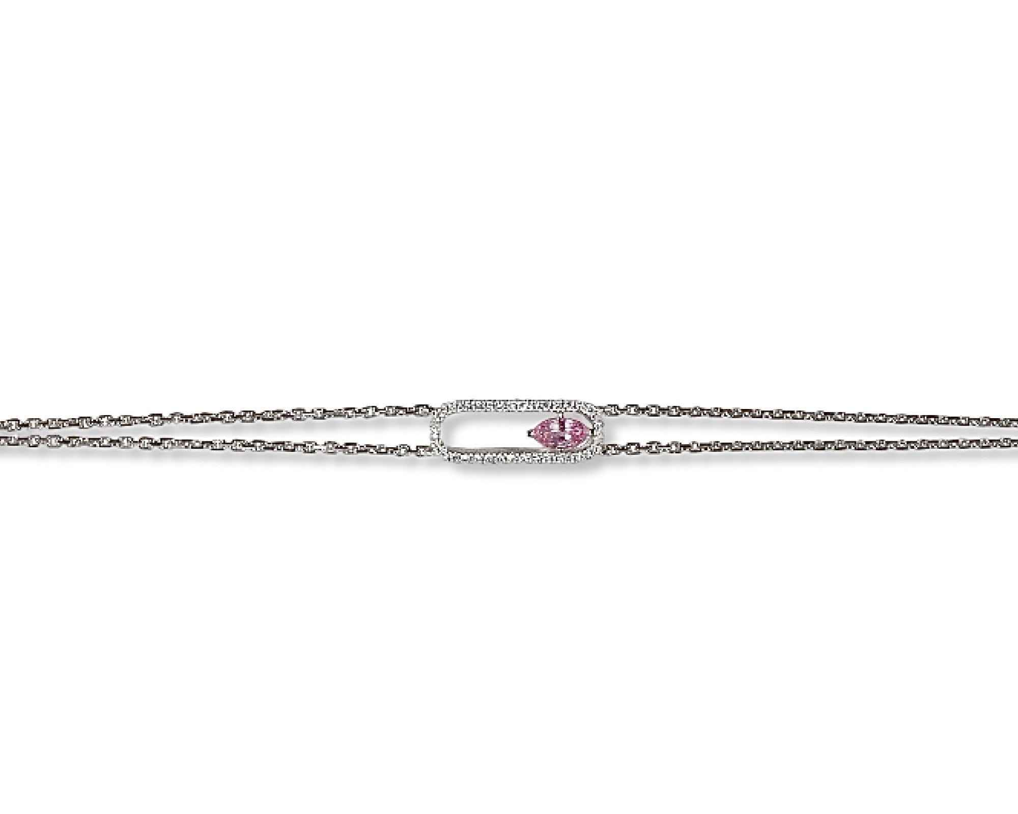 Mini Pink Oval Bracelet