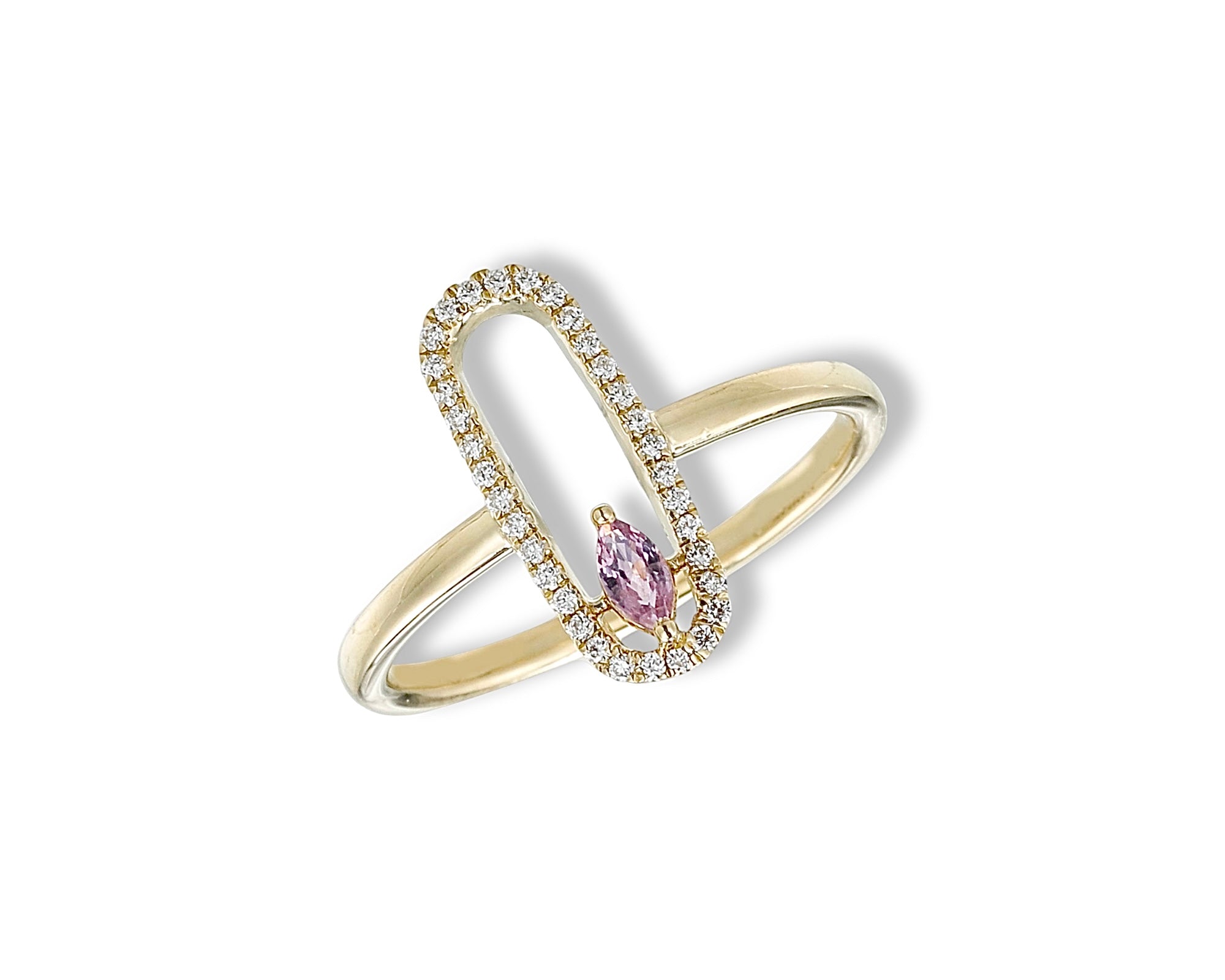 Mini Oval Pink Ring
