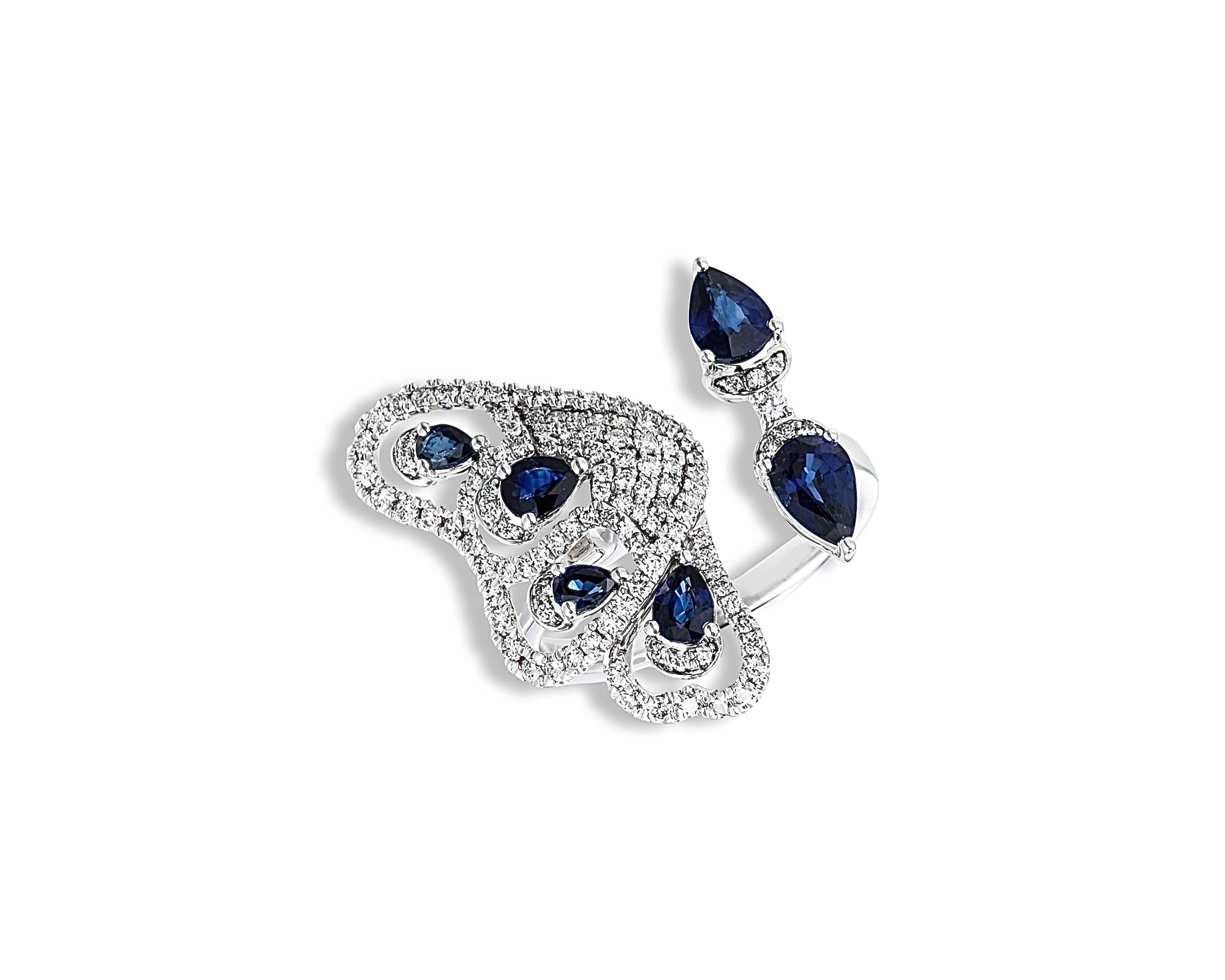 Blue Enchanted Butterfly Ring